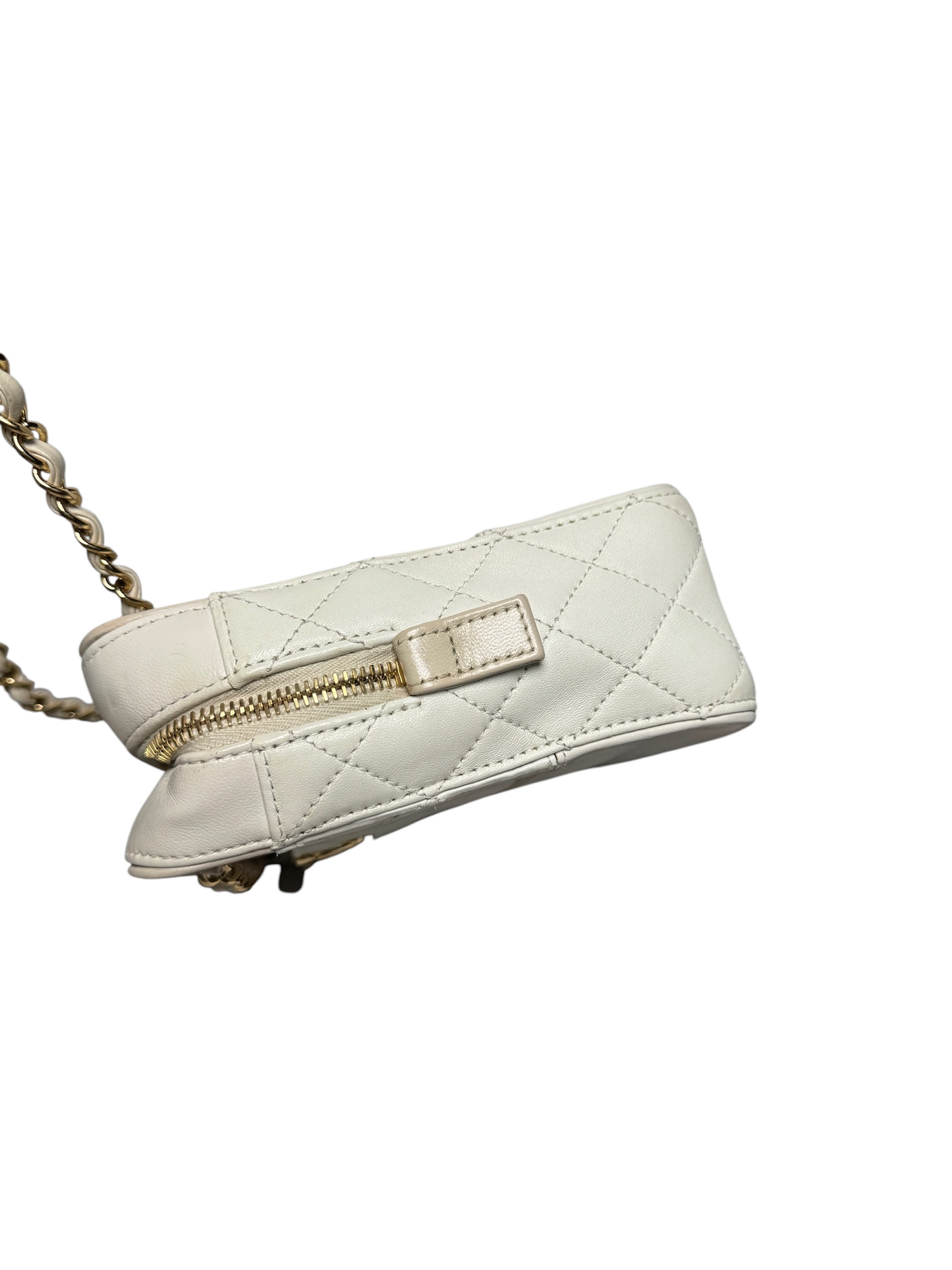 Chanel Cream White Camera Bag Crossbody GHW
