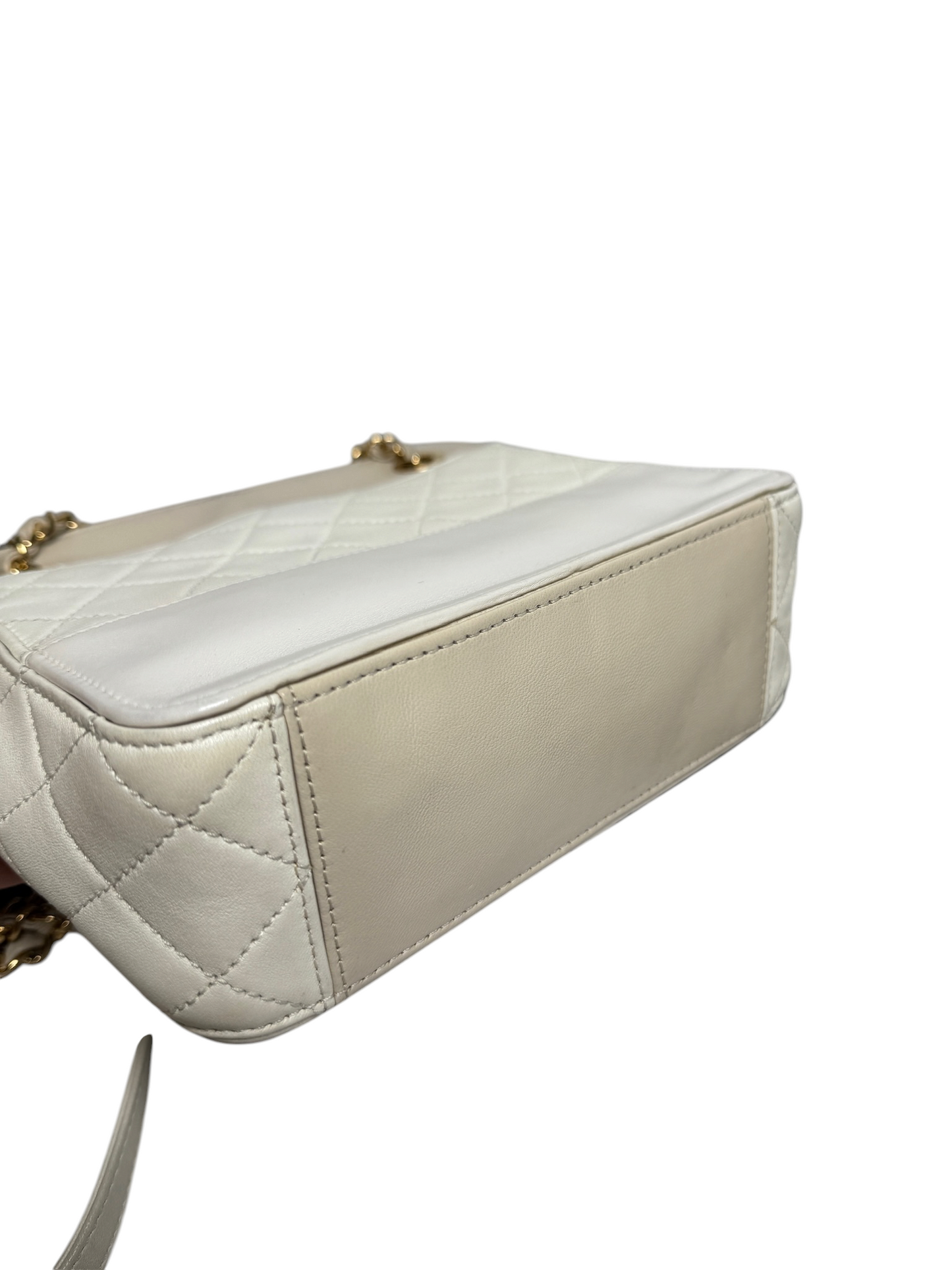 Chanel Cream White Camera Bag Crossbody GHW