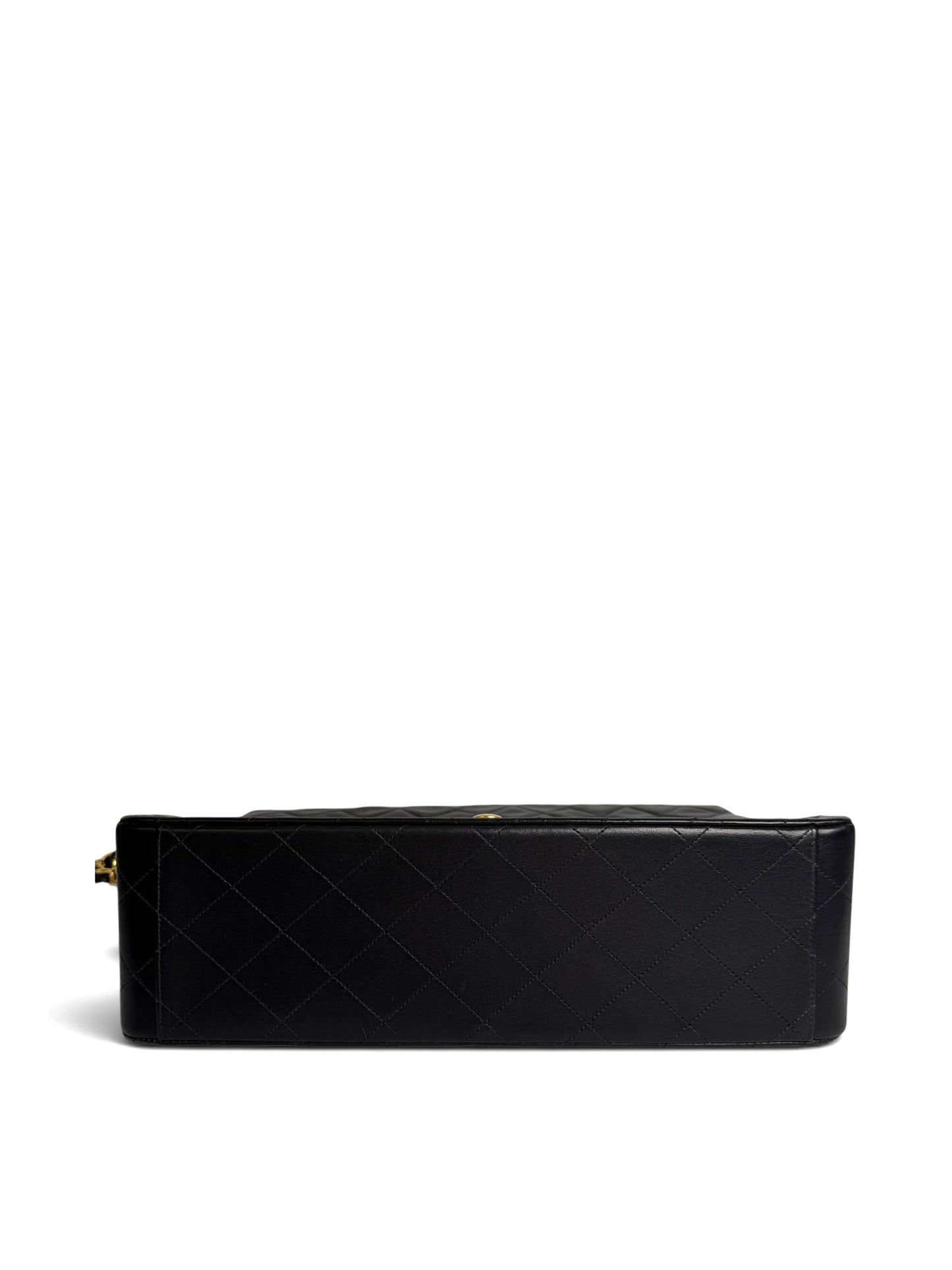 Chanel Vintage Maxi Black Lambskin 24k GHW