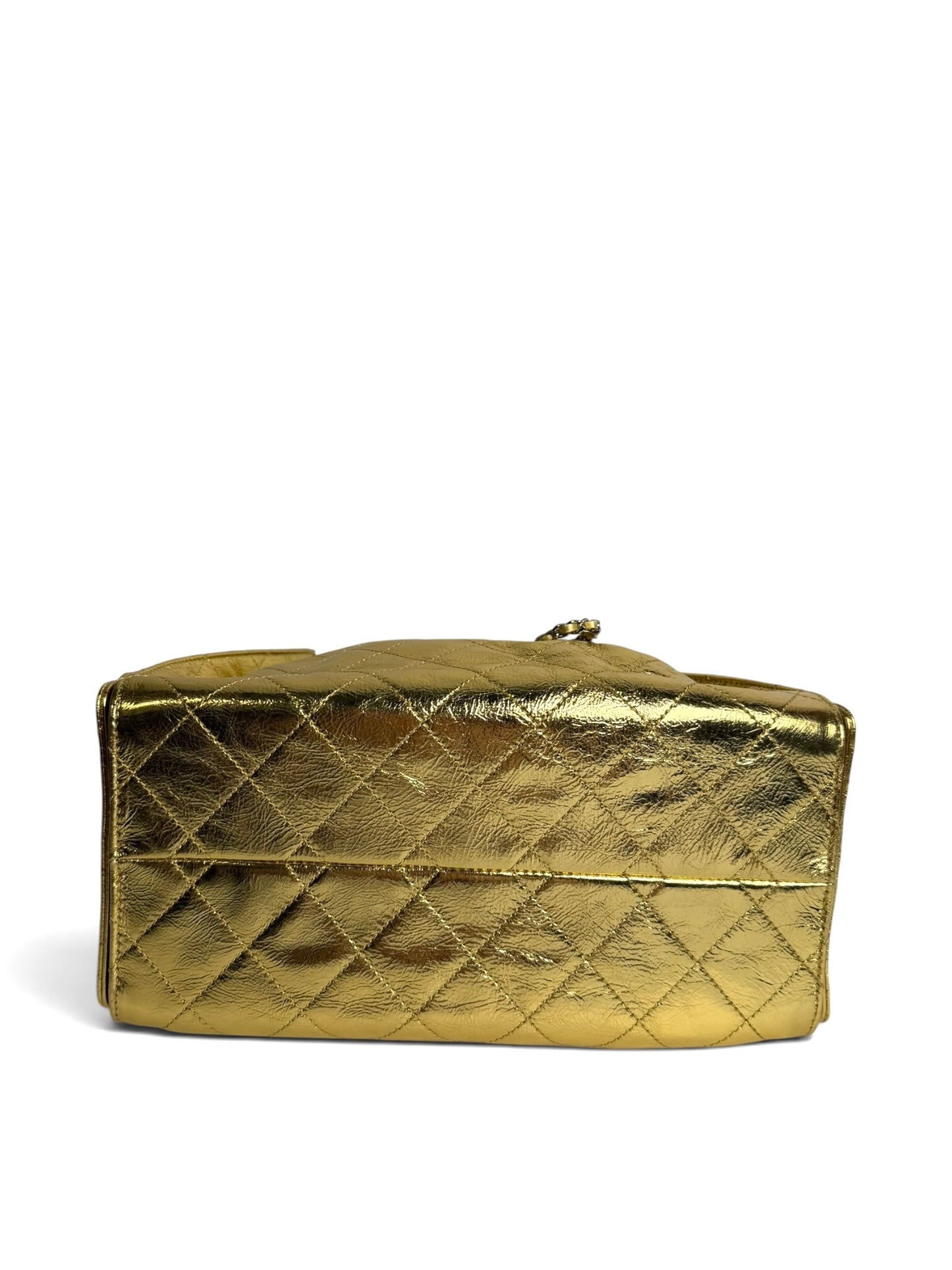 Chanel 25 Small Gold Calfskin SHW