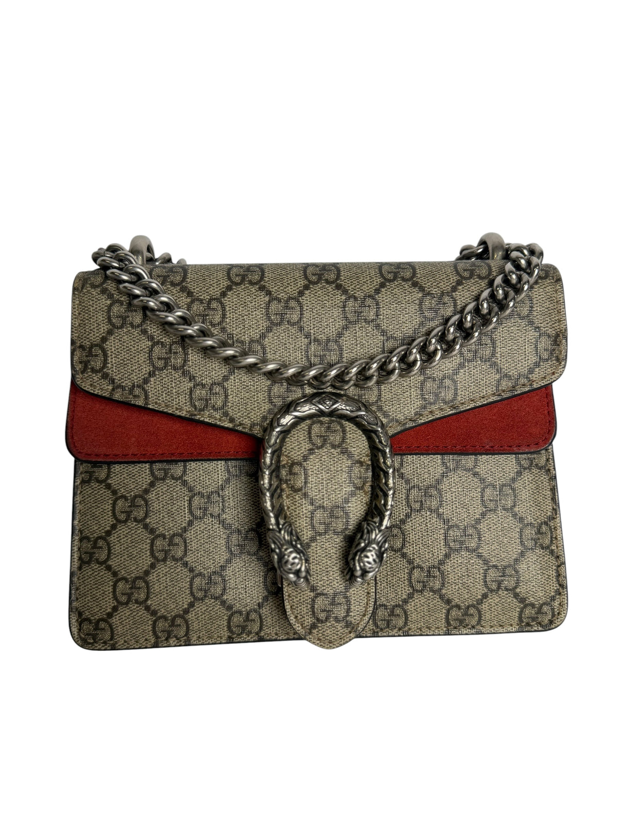 Gucci GG Supreme Dionysus Mini Monogram Red Suede T7500