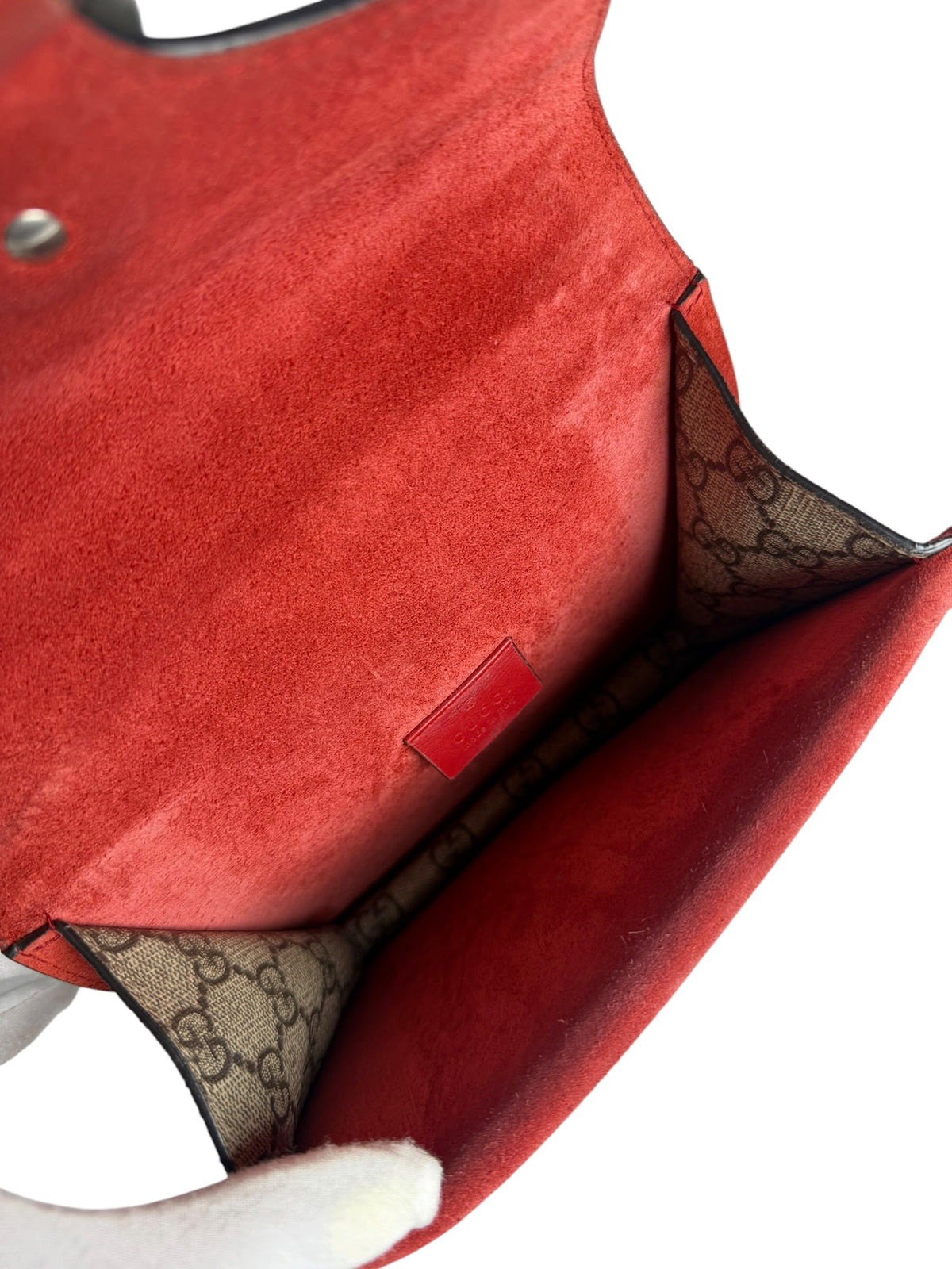 Gucci GG Supreme Dionysus Mini Monogram Red Suede T7500