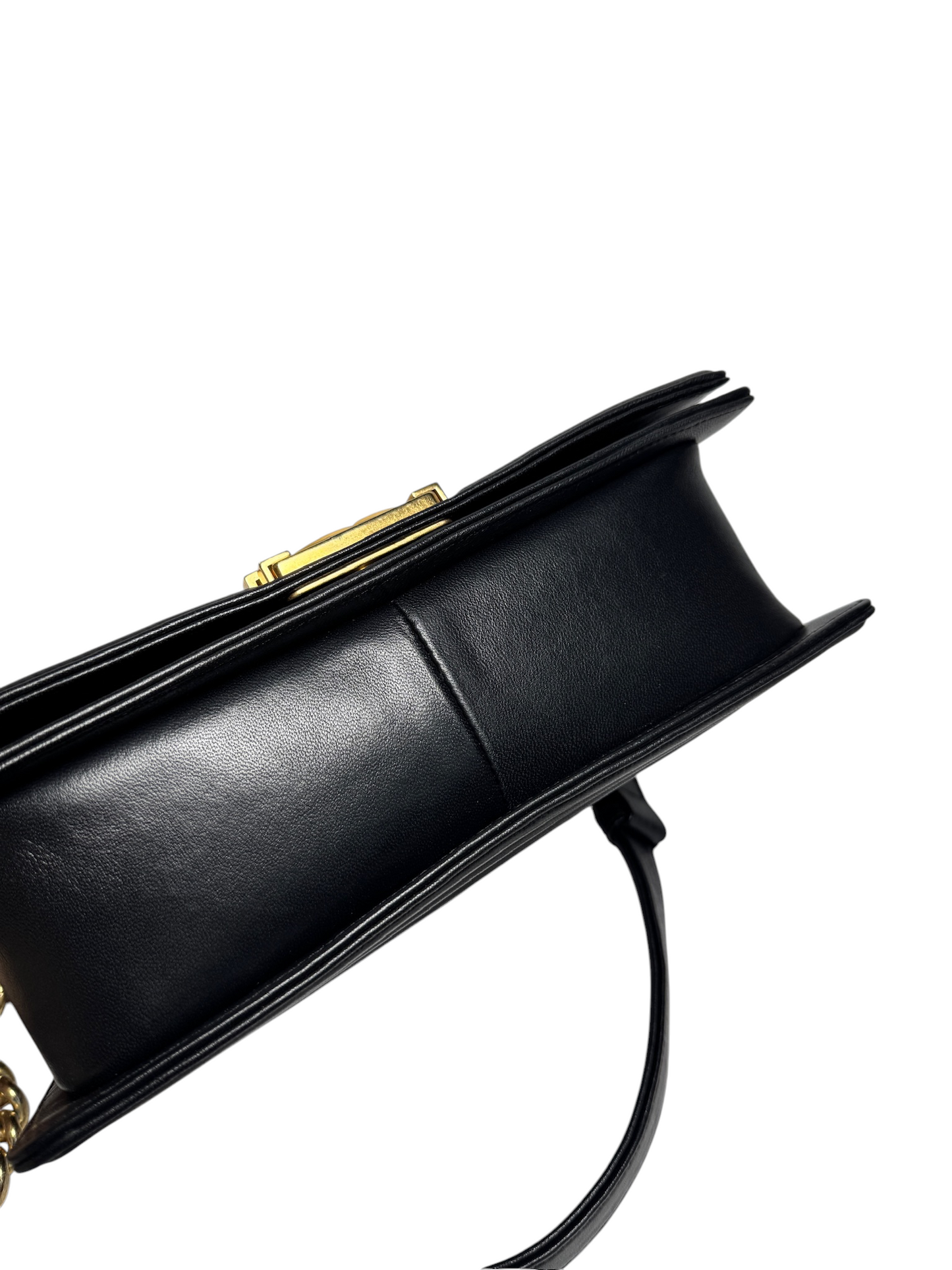 Chanel Black Lambskin Medium Boy Bag GHW