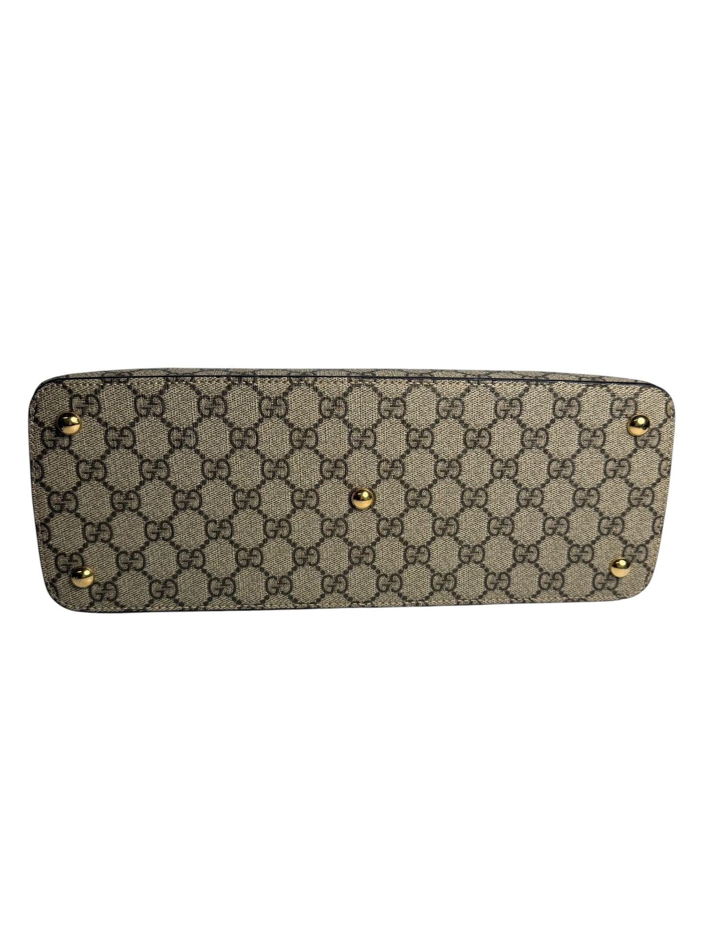 Gucci Brown Monogram Zip Tote T6706