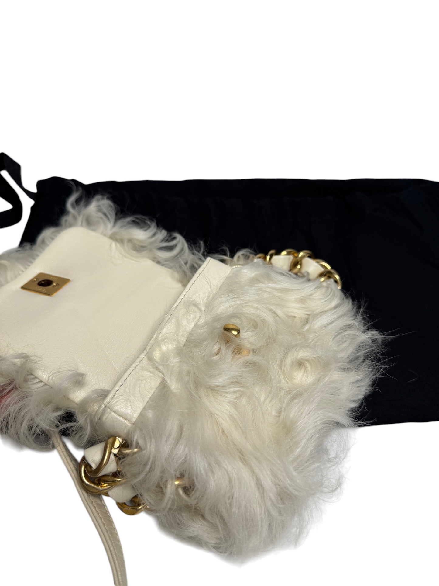 Chanel Mongolian Wool Fur Mini Crossbody GHW