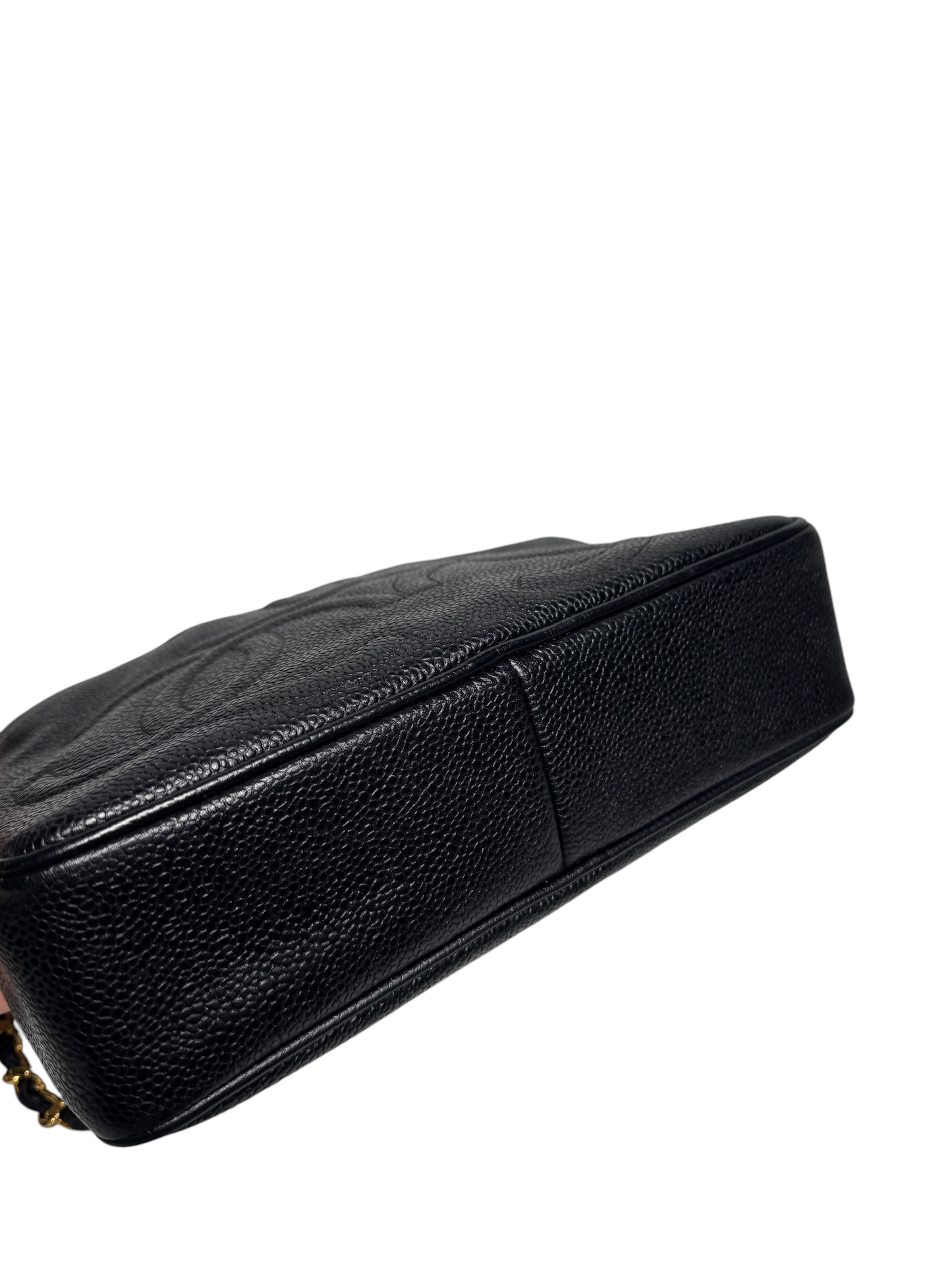 Chanel Black Caviar Vintage Camera Bag Crossbody 24k GHW