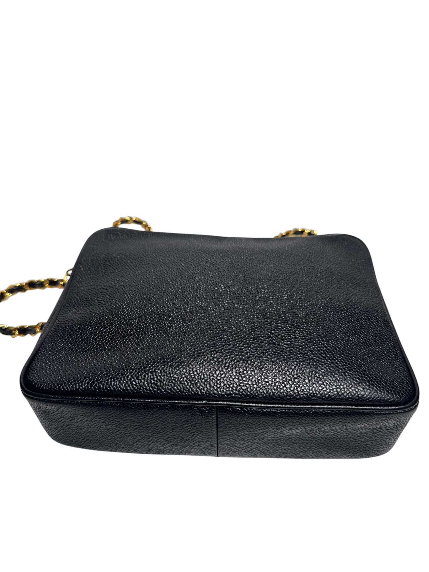 Chanel Black Caviar Vintage Camera Bag Crossbody 24k GHW