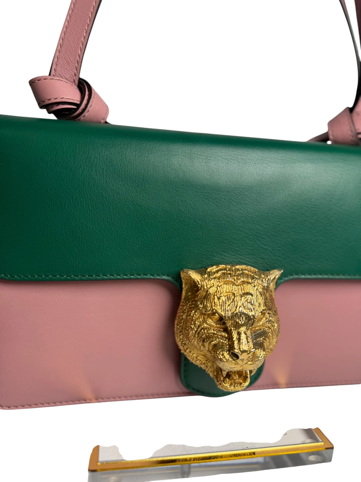 Gucci Tiger Logo Green and Pink T2330
