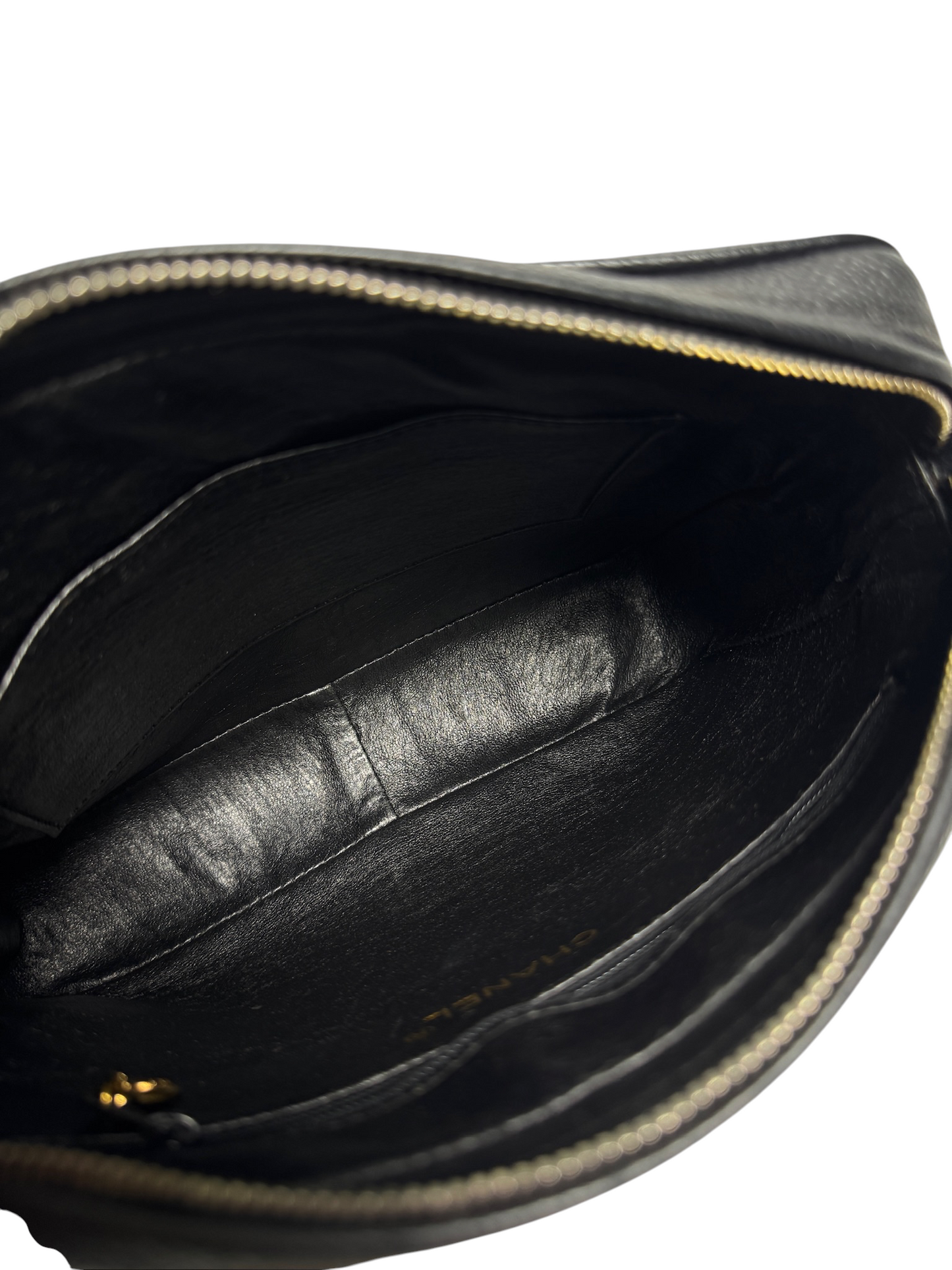 Chanel Black Caviar Vintage Camera Bag Crossbody 24k GHW