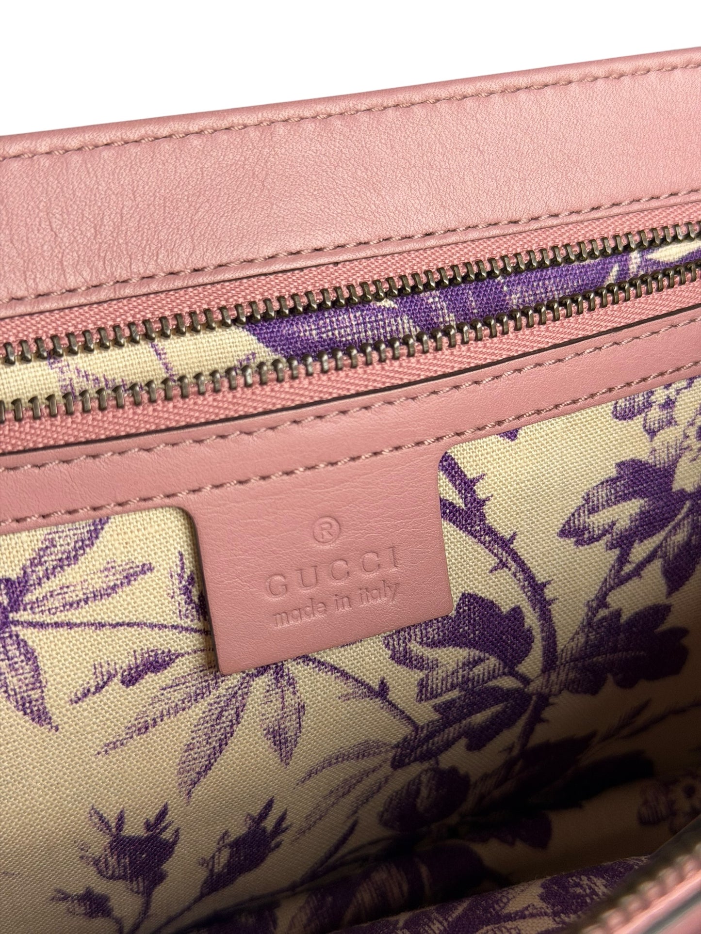 Gucci Tiger Logo Green and Pink T2330