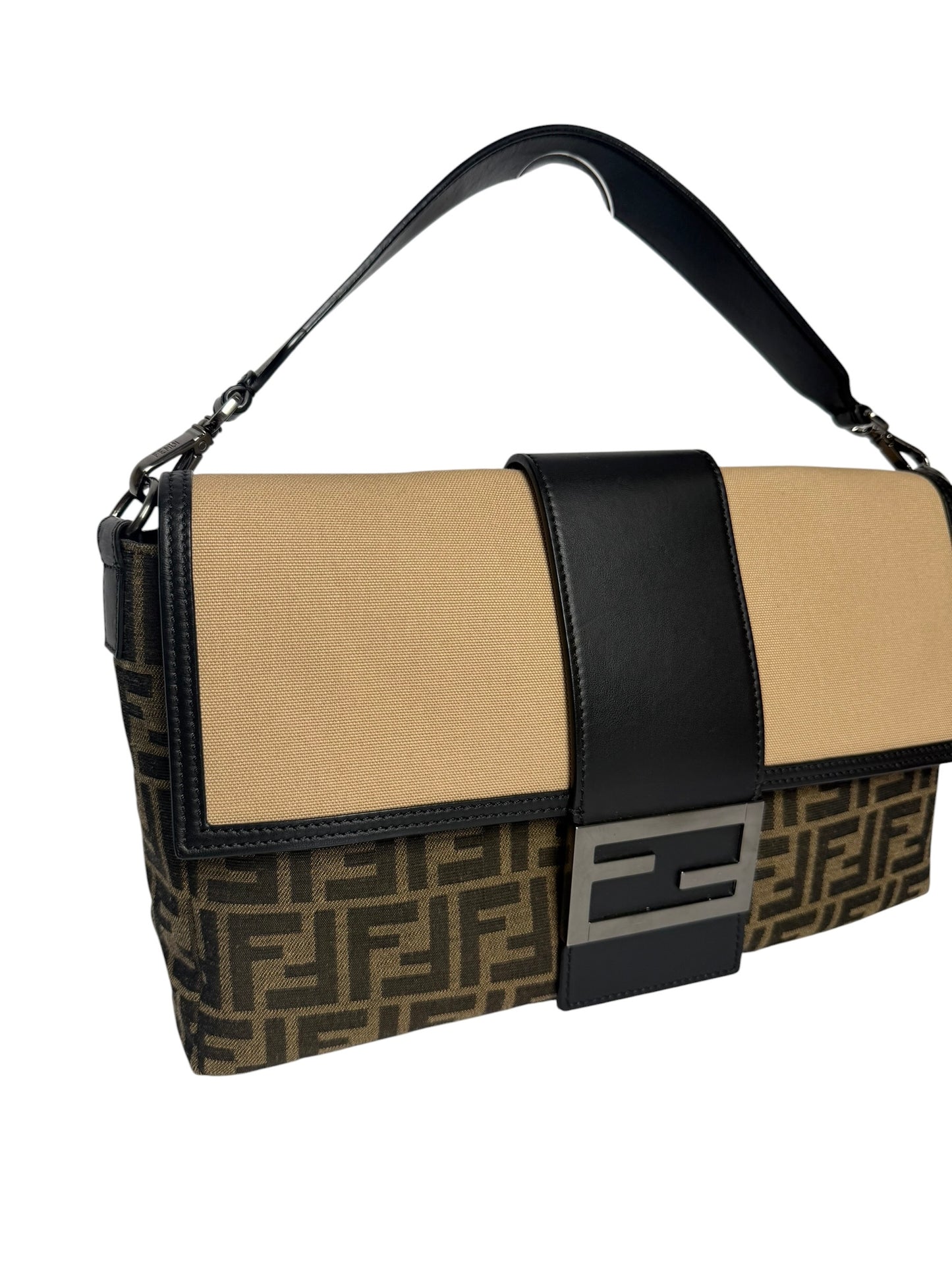Fendi Beige Zucca Canvas Convertible Belt Bag