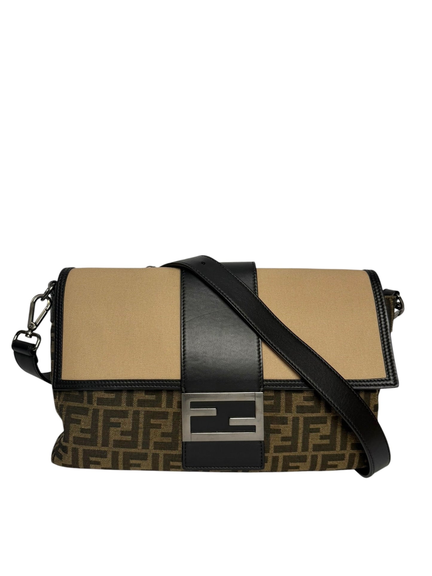 Fendi Beige Zucca Canvas Convertible Belt Bag