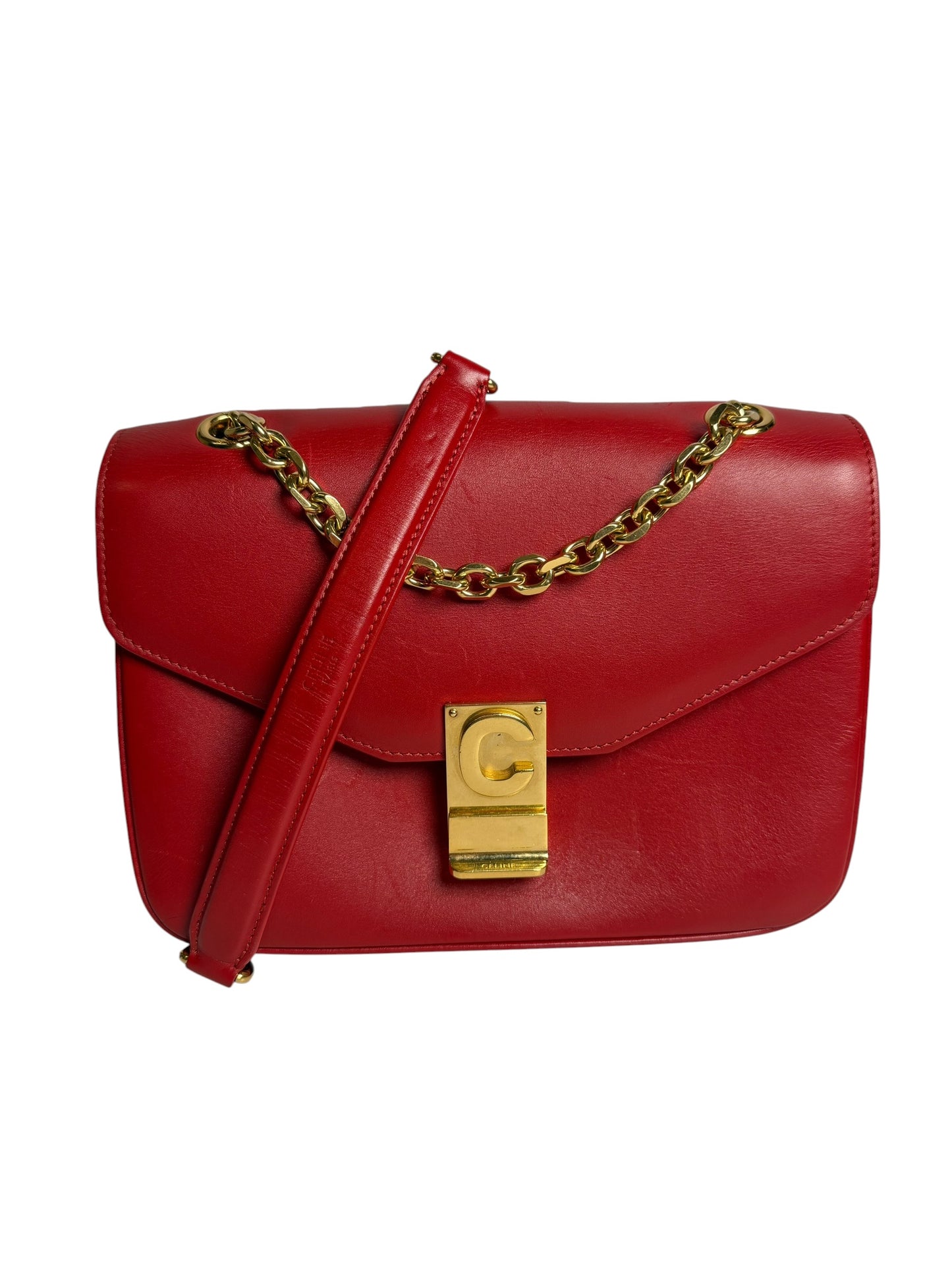 Celine Red Medium C Crossbody T6477
