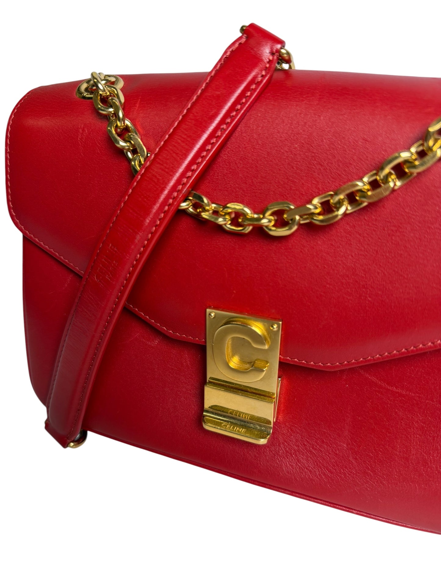 Celine Red Medium C Crossbody T6477