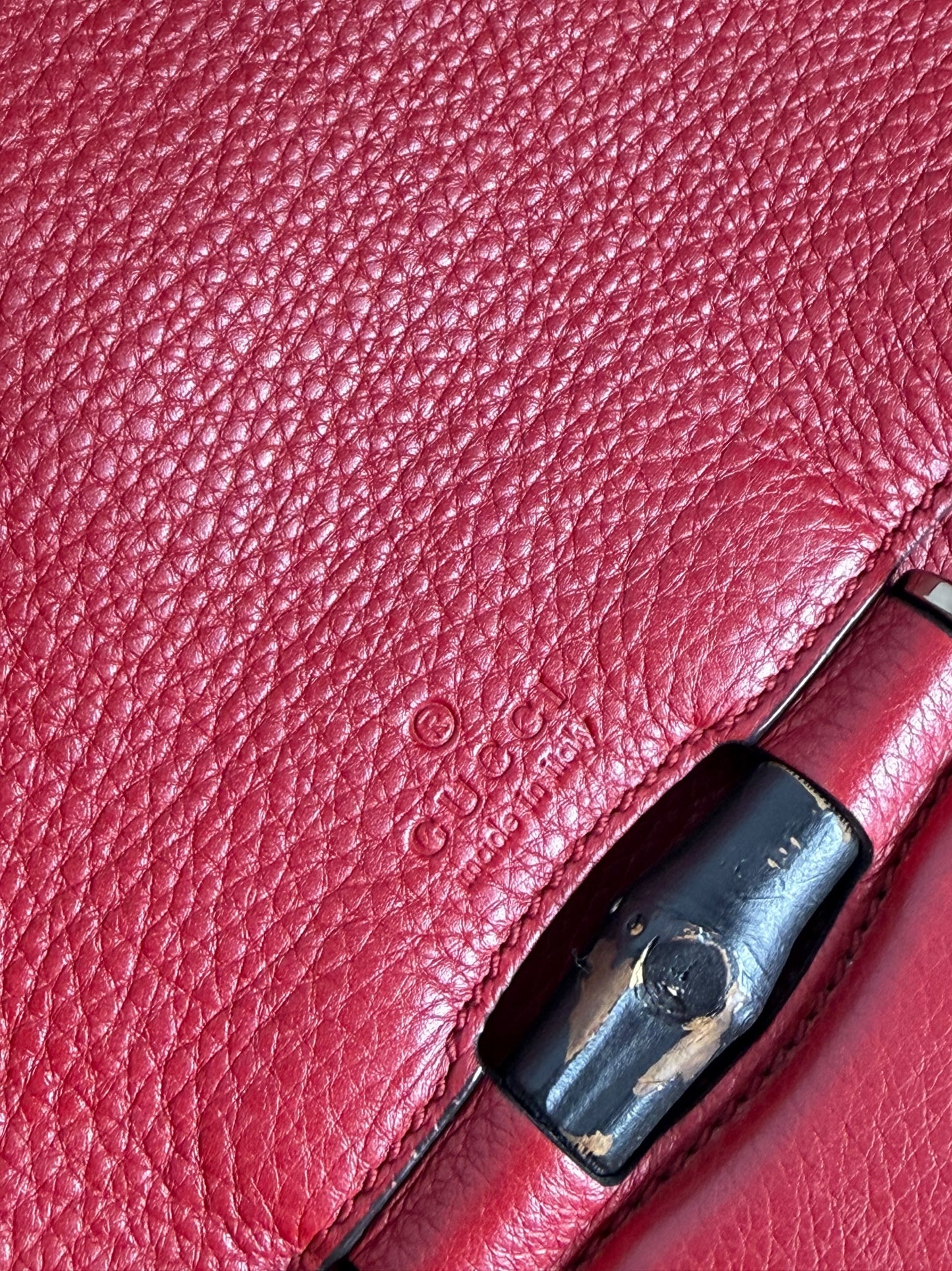 Gucci Red Bamboo Crossbody T6036