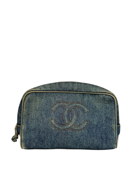 Chanel Denim Cosmetic Pouch T8181