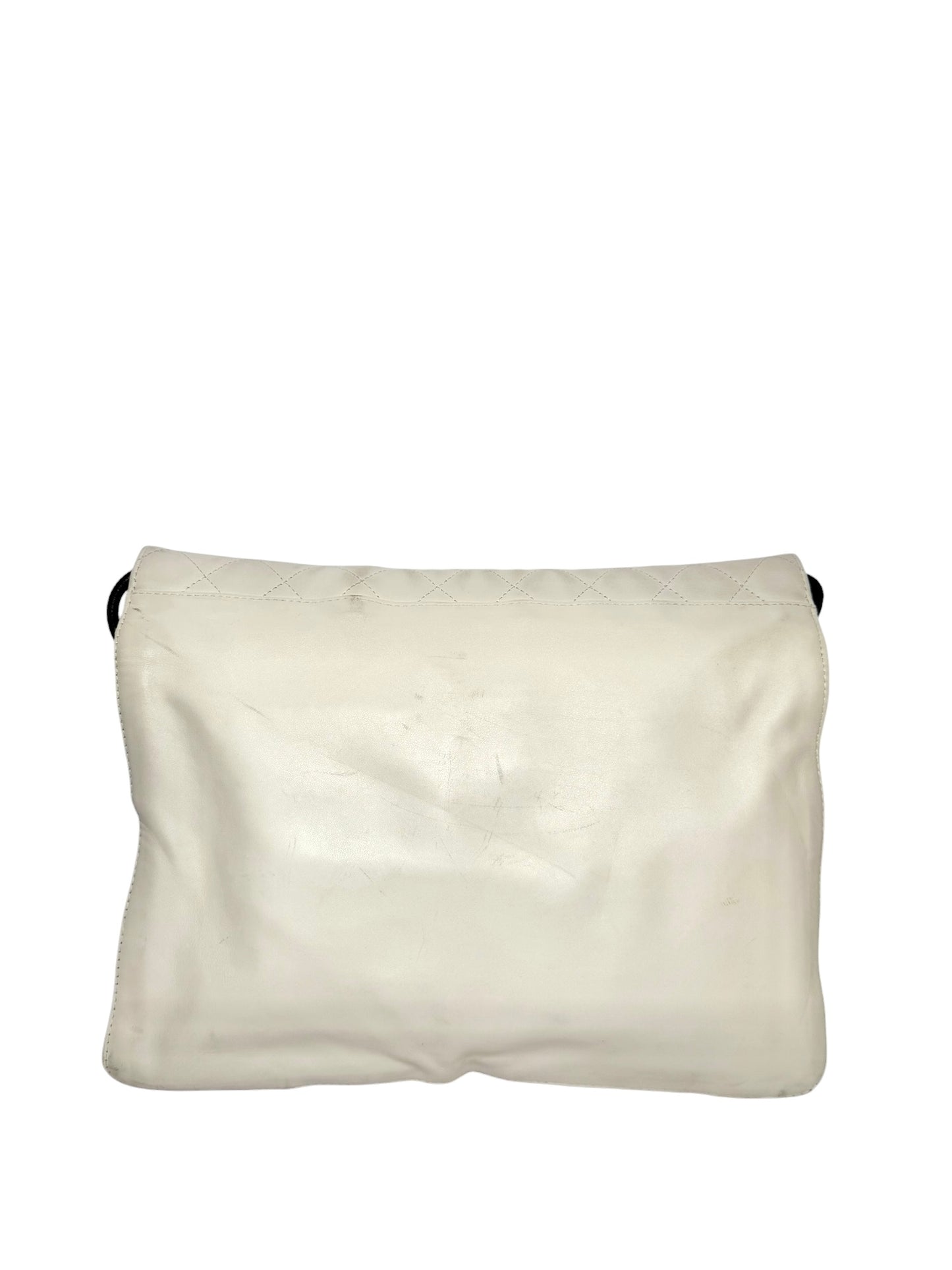 Chanel Convertible Ligne Lambskin Cambon White Python CC