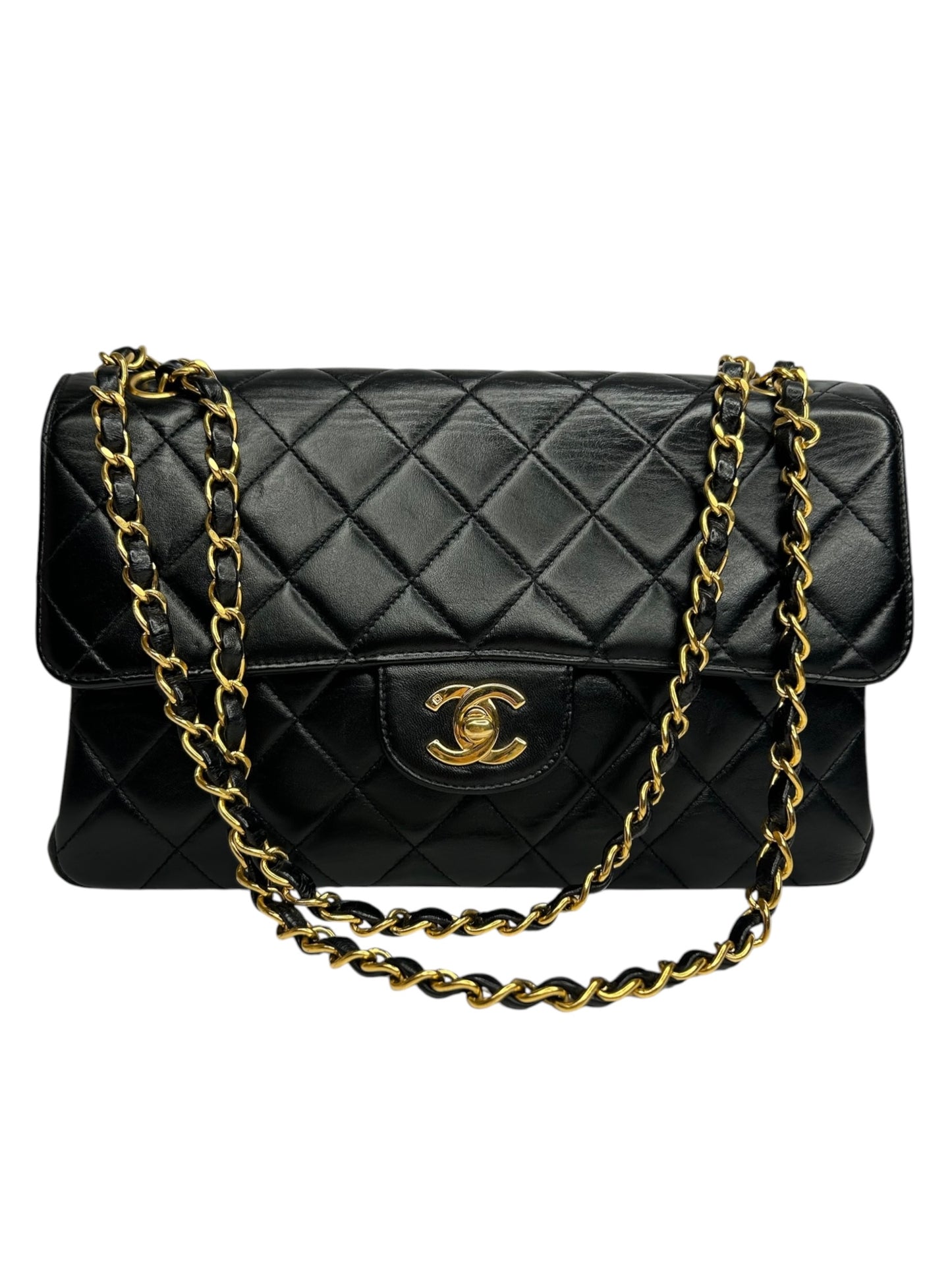 Chanel Vintage Black Medium Double Sided Flap Bag T8727