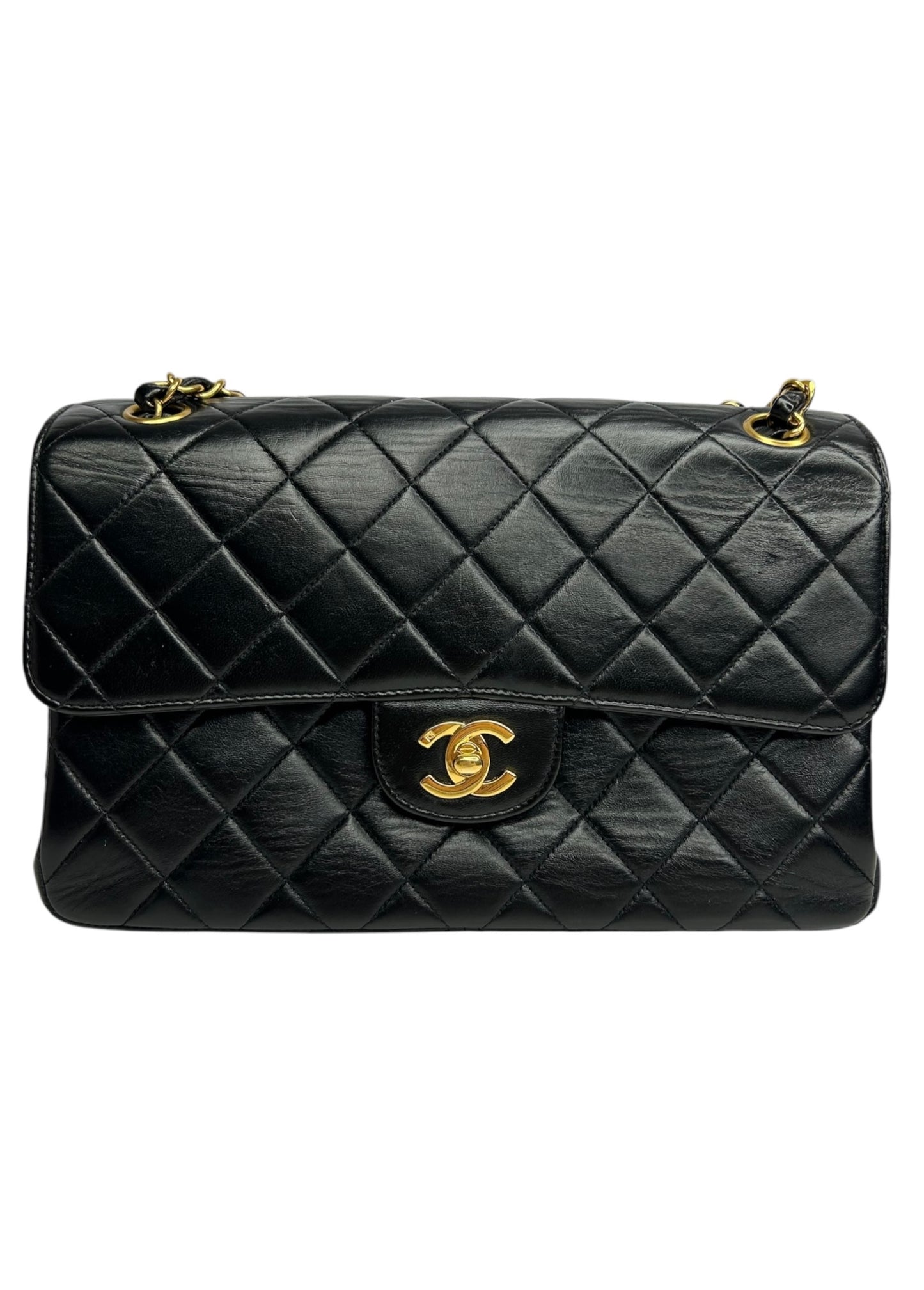 Chanel Vintage Black Medium Double Sided Flap Bag T8727