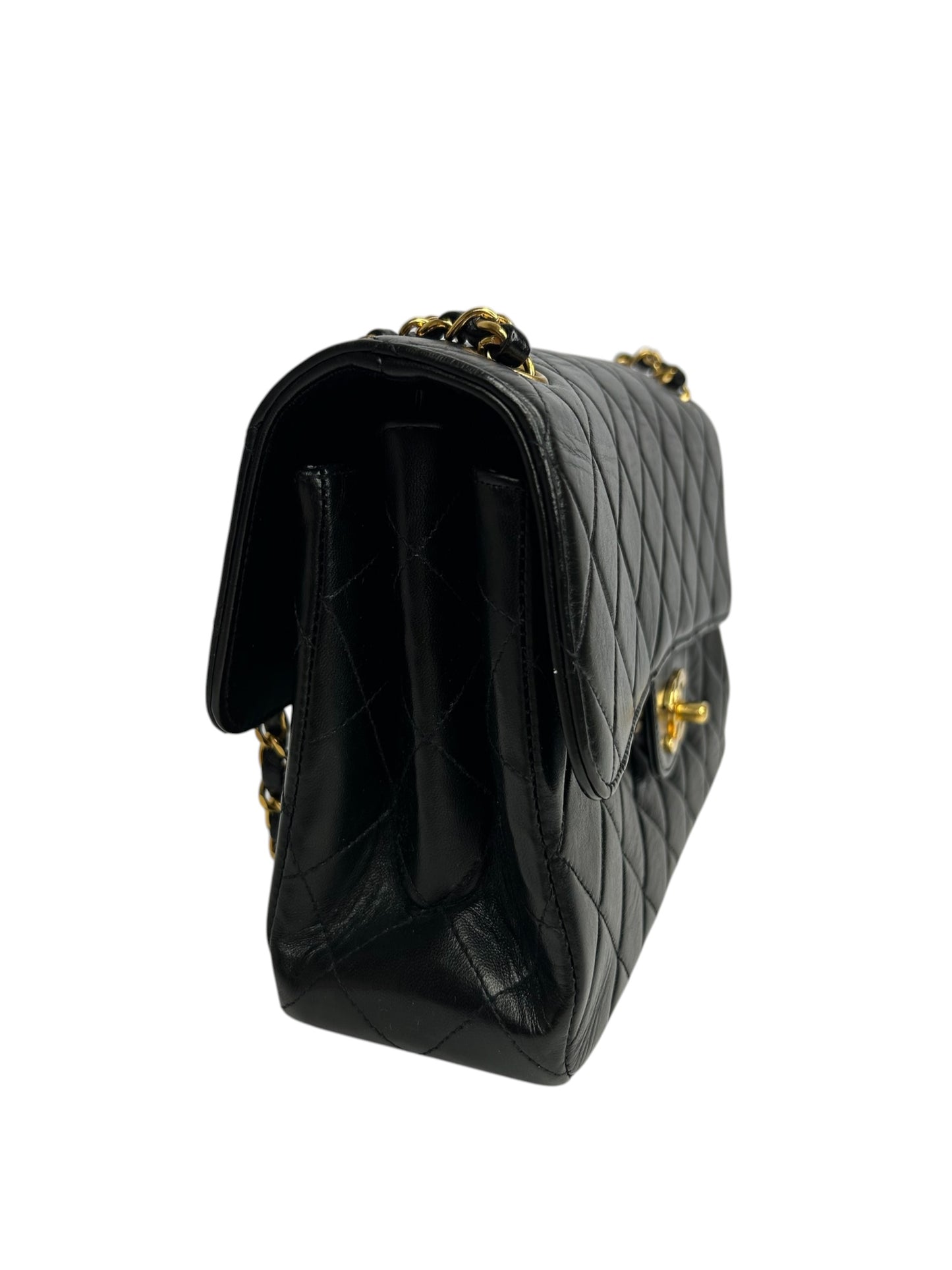 Chanel Vintage Black Medium Double Sided Flap Bag T8727