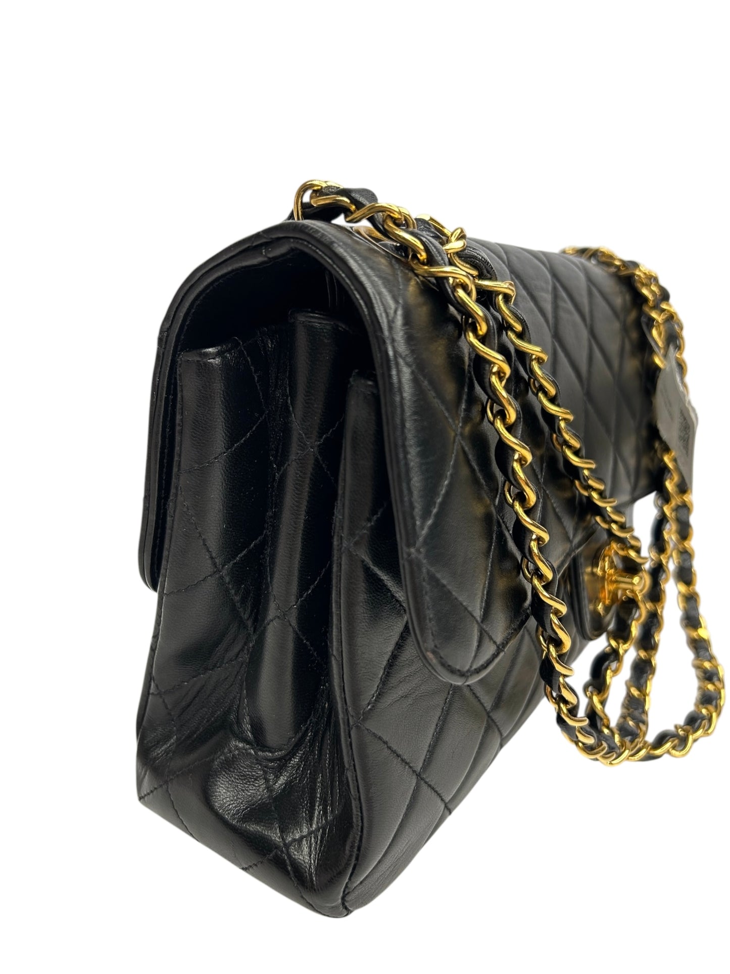 Chanel Vintage Black Medium Double Sided Flap Bag T8727
