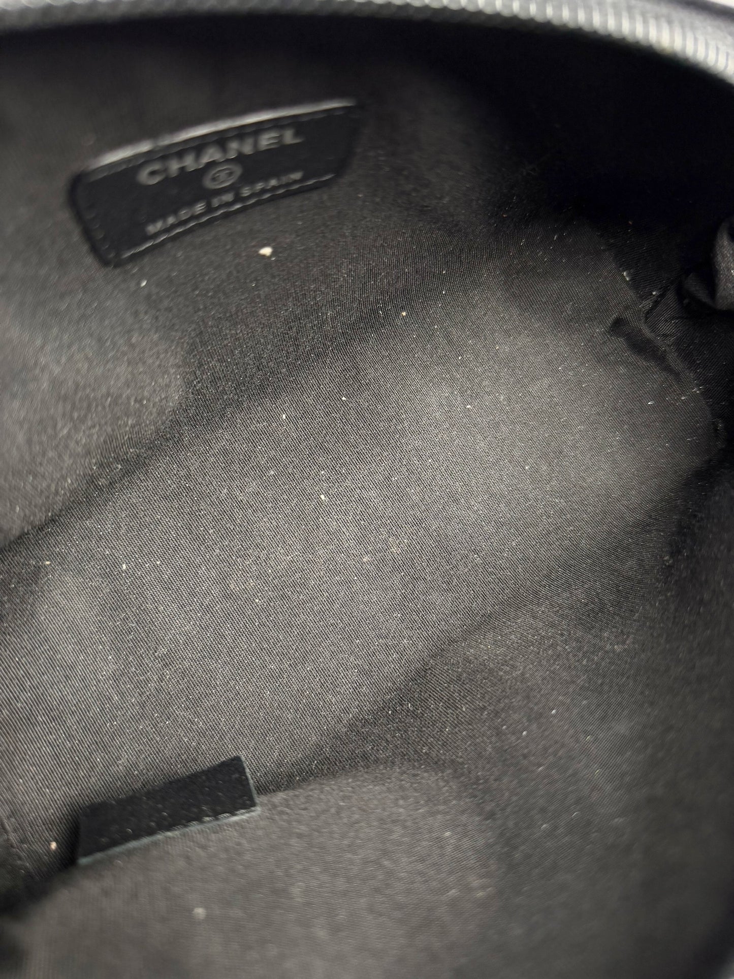 Chanel Black Caviar Cosmetic Pouch