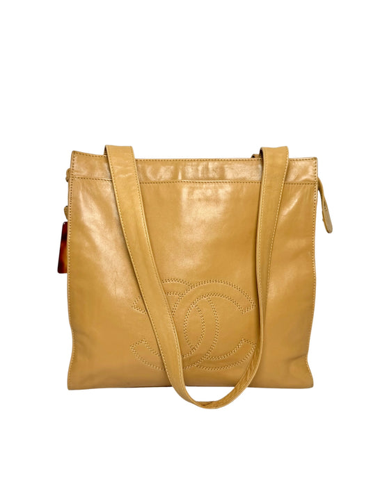 Chanel Vintage Timeless CC Tote Beige T8196