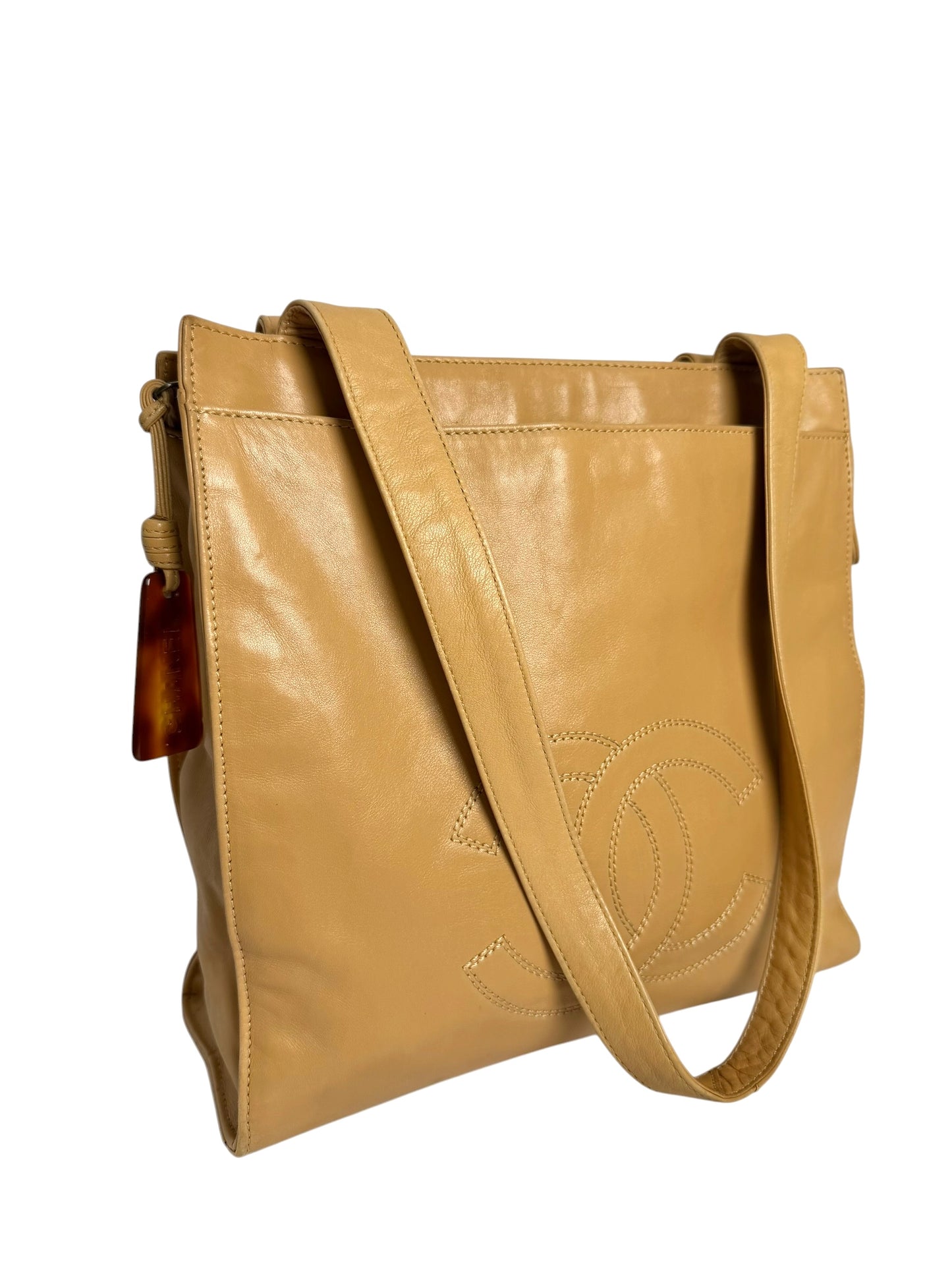 Chanel Vintage Timeless CC Tote Beige