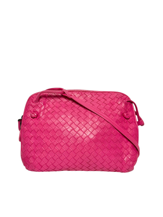 Bottega Veneta Intrecciato Nodini Small Crossbody Pink T8159