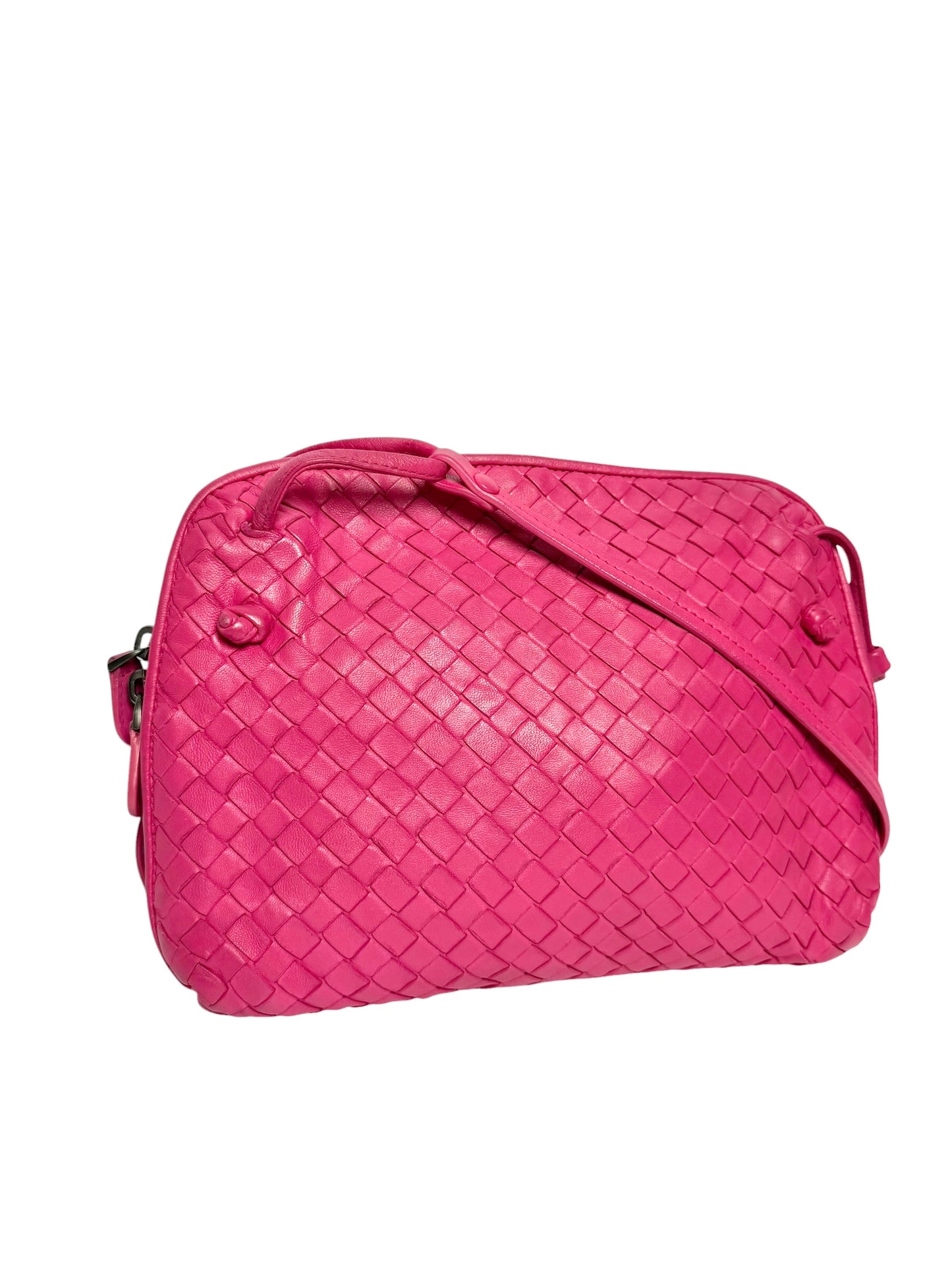 Bottega Veneta Intrecciato Nodini Small Crossbody Pink