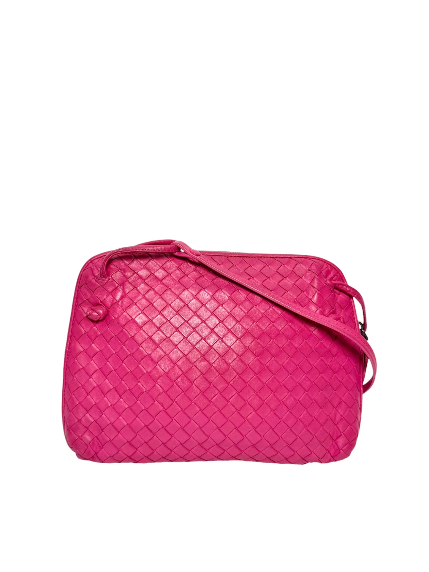 Bottega Veneta Intrecciato Nodini Small Crossbody Pink