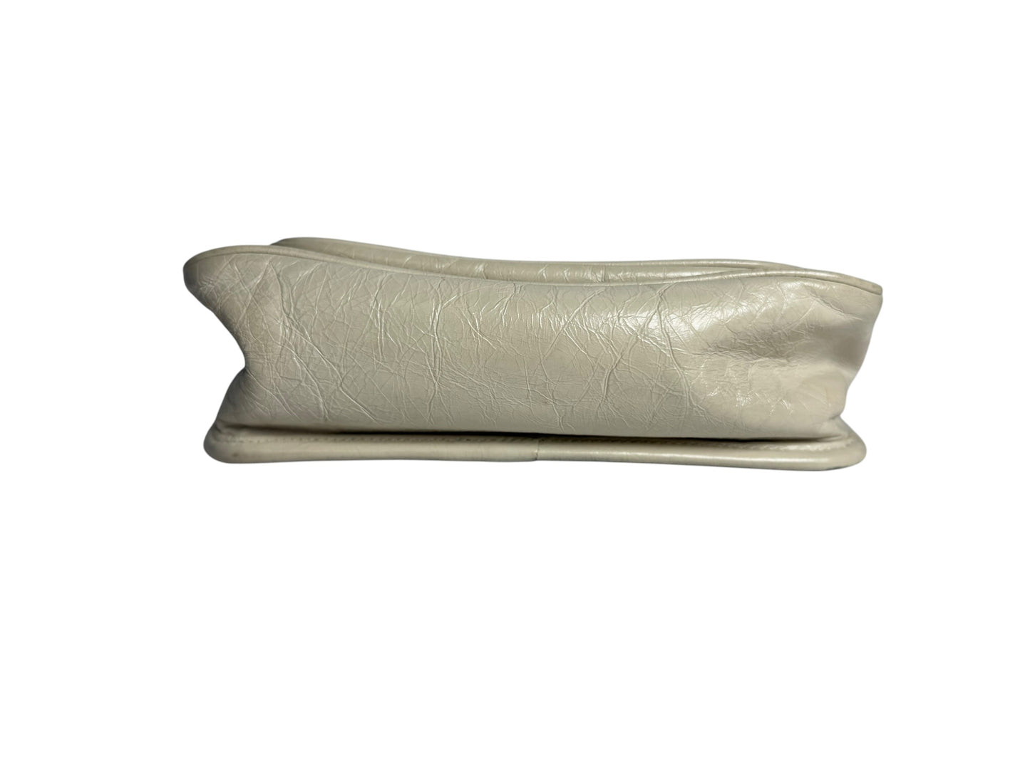 Saint Laurent White Niki Baby Crumpled Calfskin Bag T8378