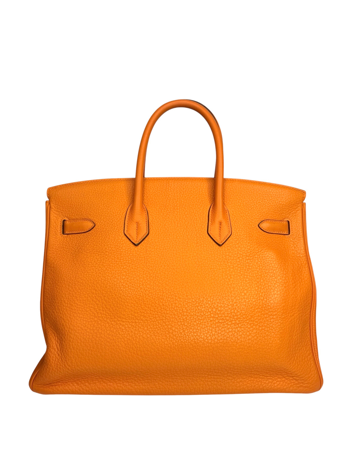 Hermes Birkin 30 Orange Togo Leather Palladium Hardware T9103