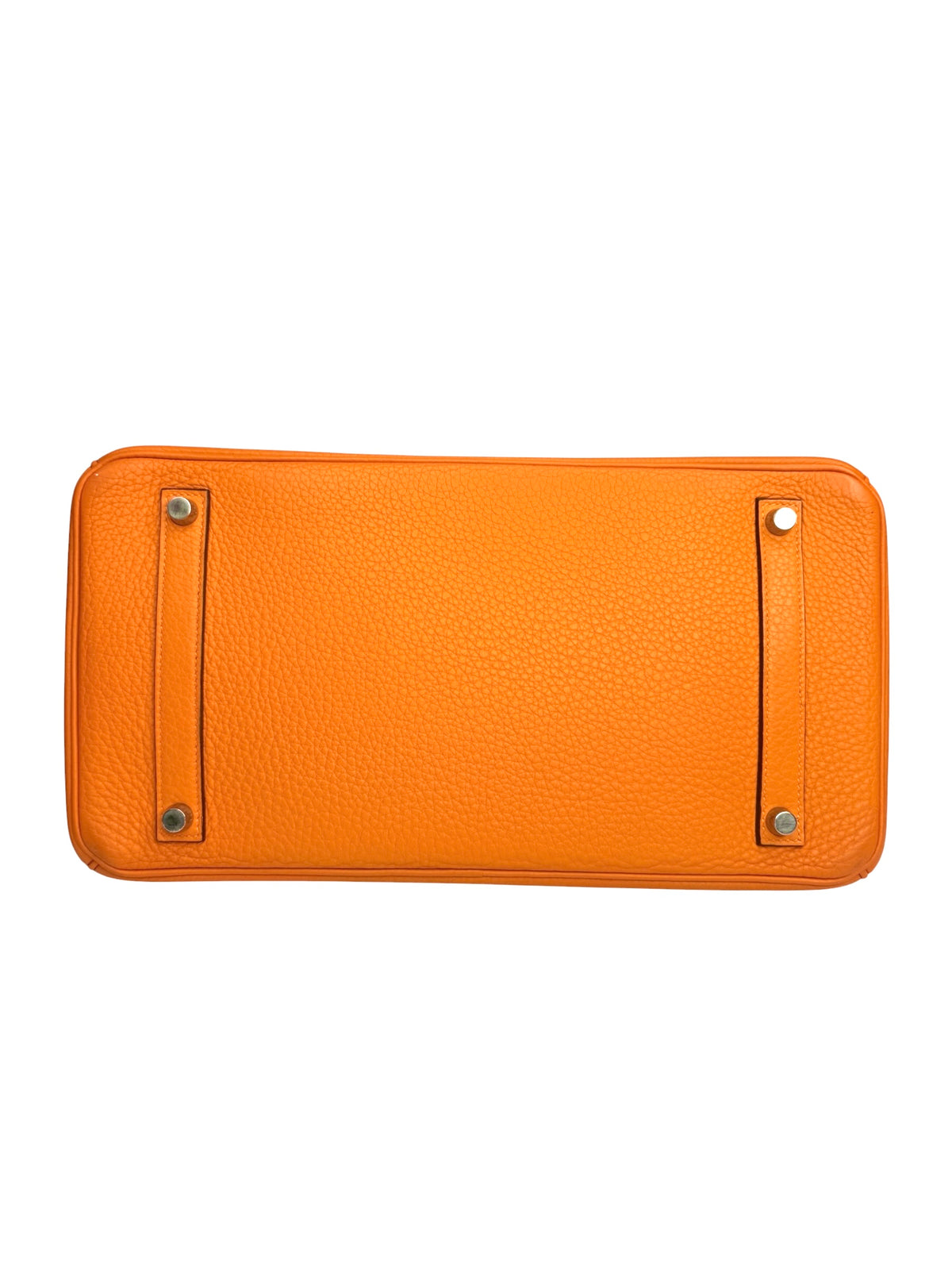 Hermes Birkin 30 Orange Togo Leather Palladium Hardware T9103