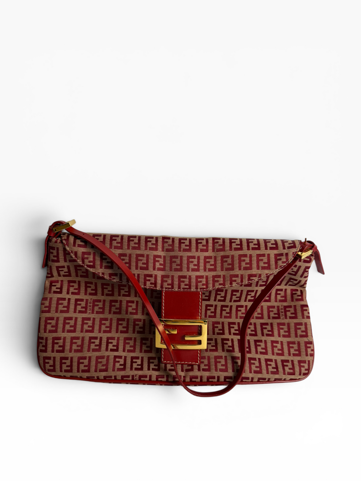 Fendi Red Baguette #1007