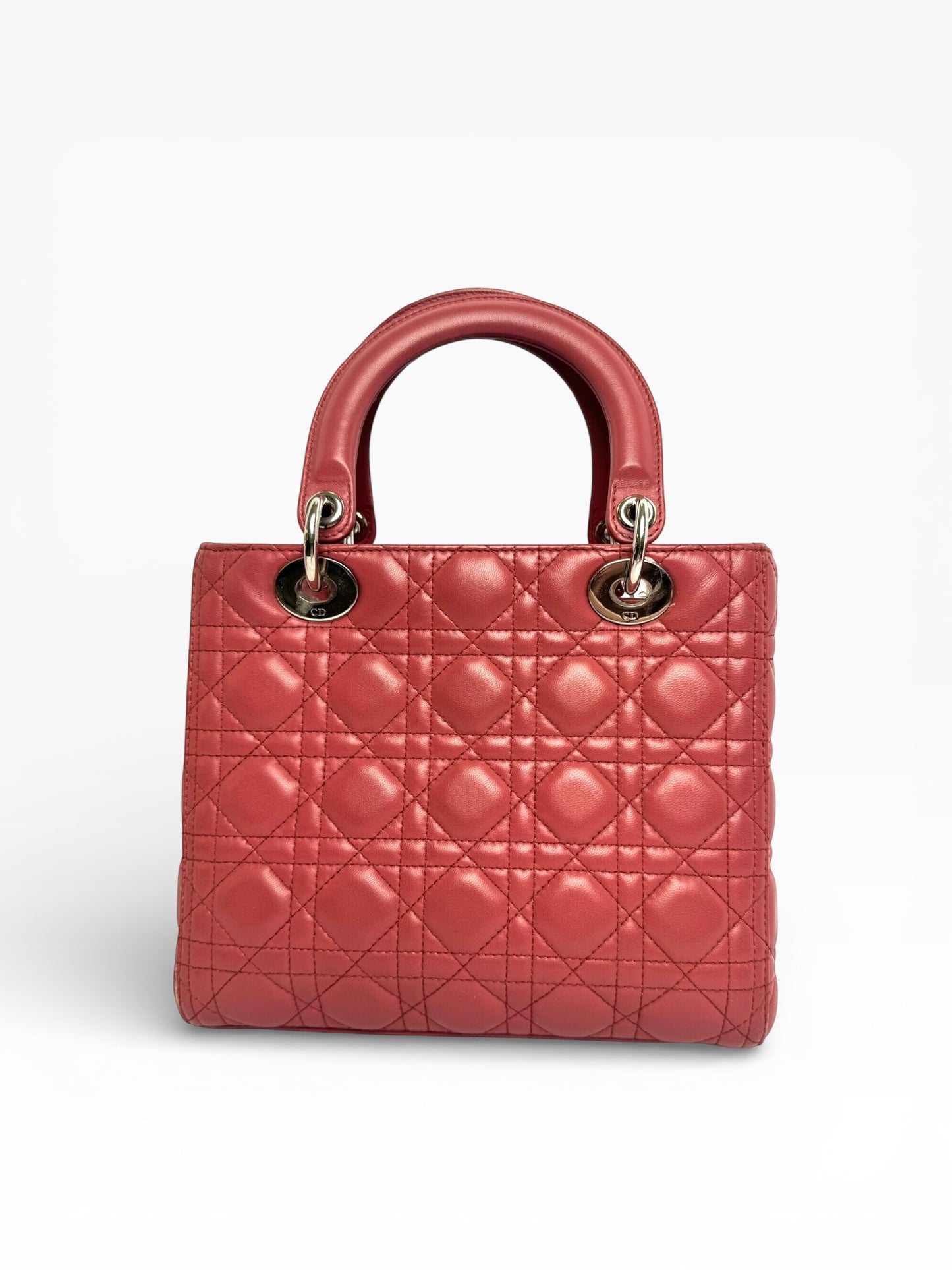 Dior Lady Dior dusty pink medium silver hardware
