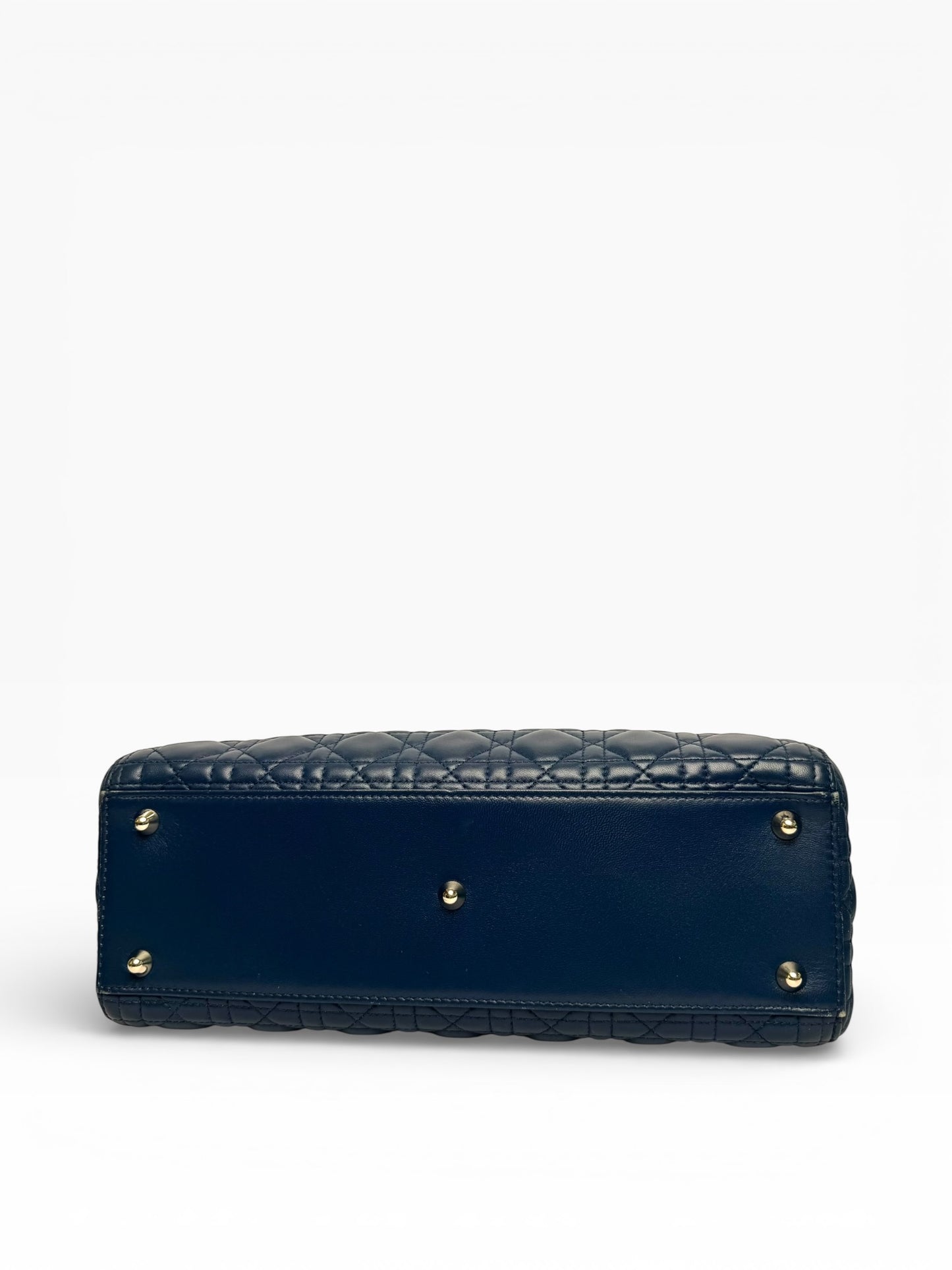 Dior Large lady Dior dusty blue gold hardware