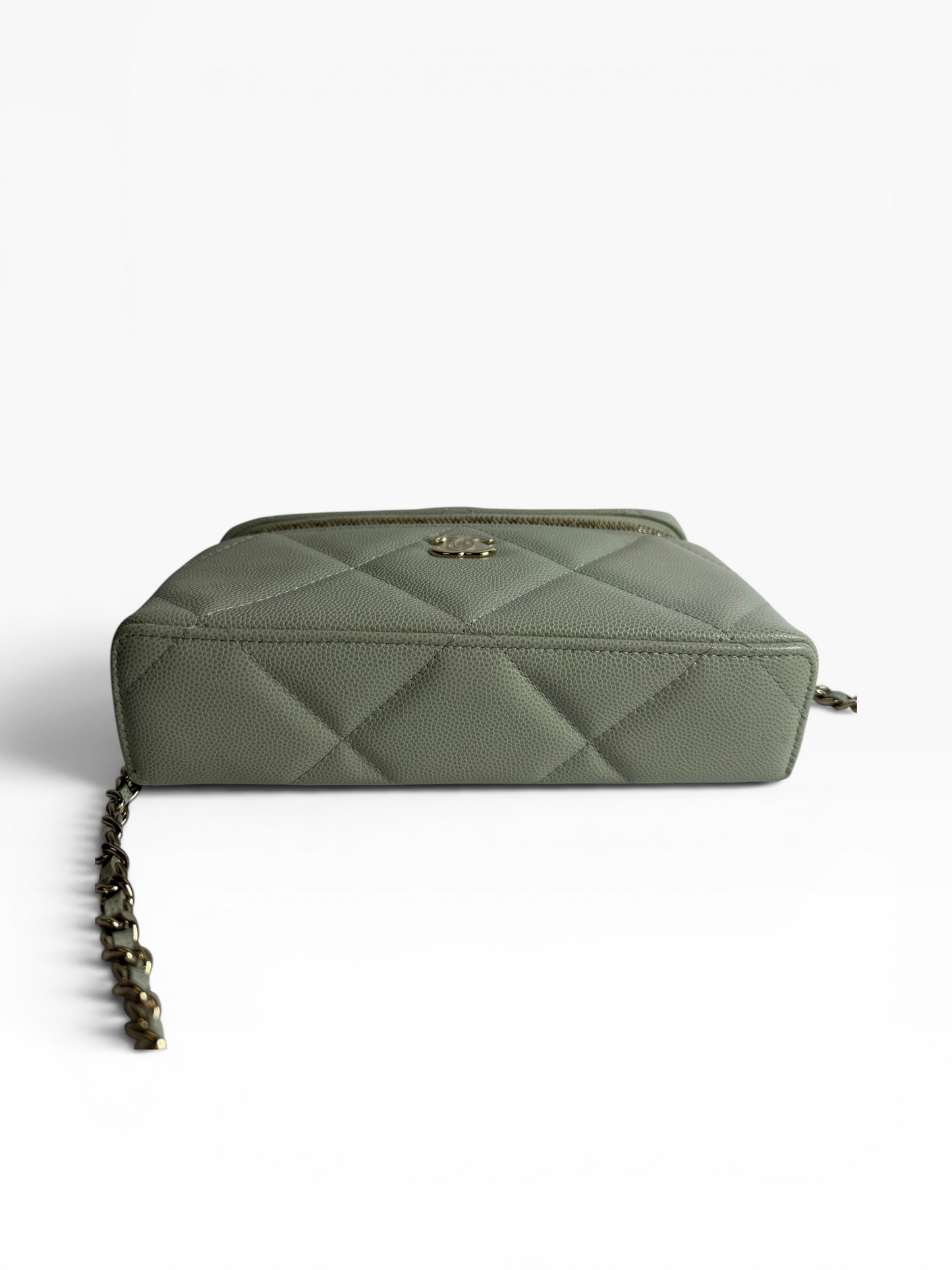 Chanel film vanity mint green caviar#1002