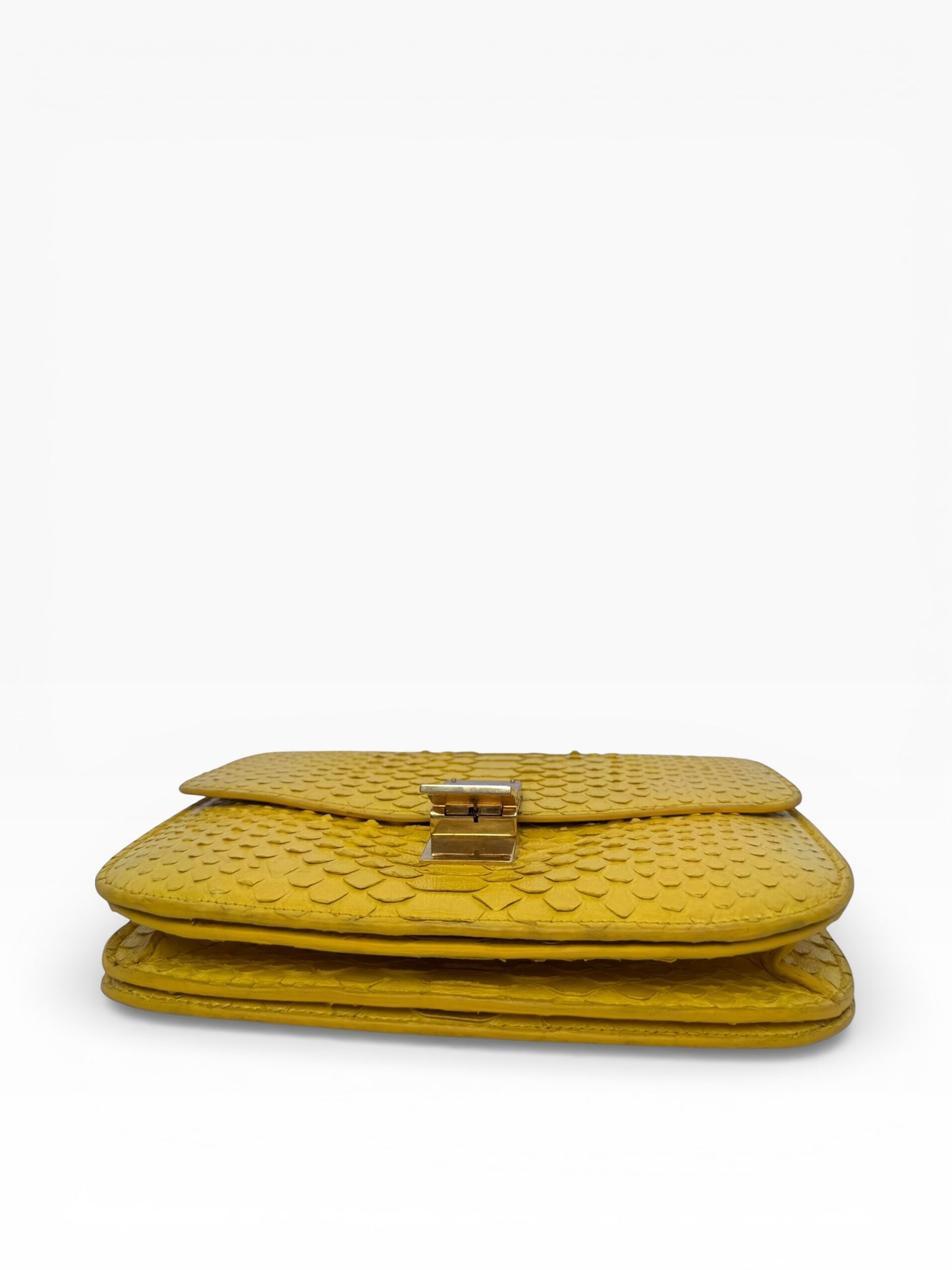 Celine Yellow Python Box Bag