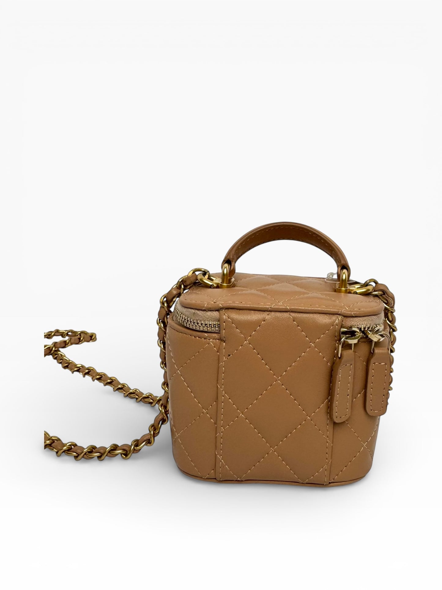 Chanel Top Handle Mini Vanity Crossbody Lambskin GHW