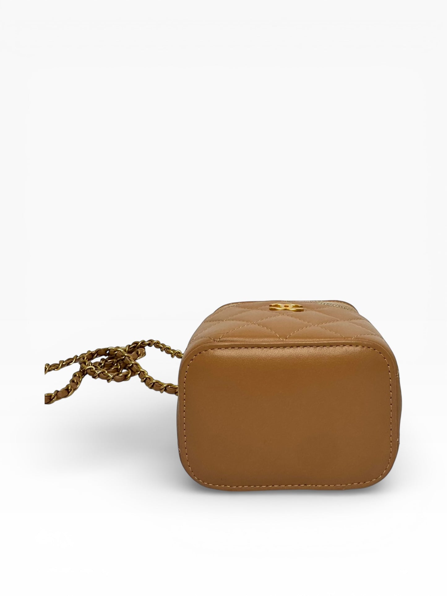 Chanel Top Handle Mini Vanity Crossbody Lambskin GHW