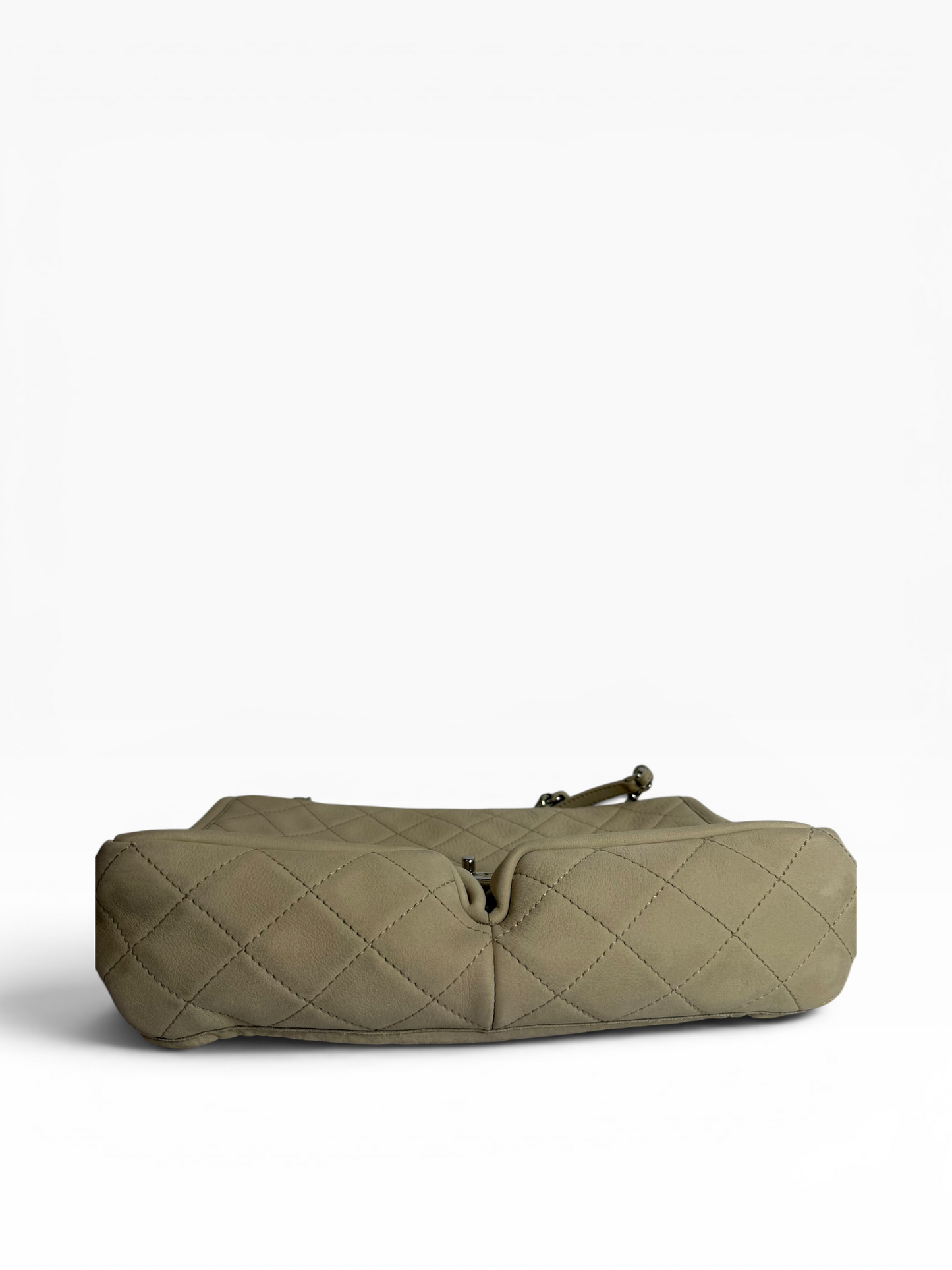Chanel caviar cream flap double pocket#1001
