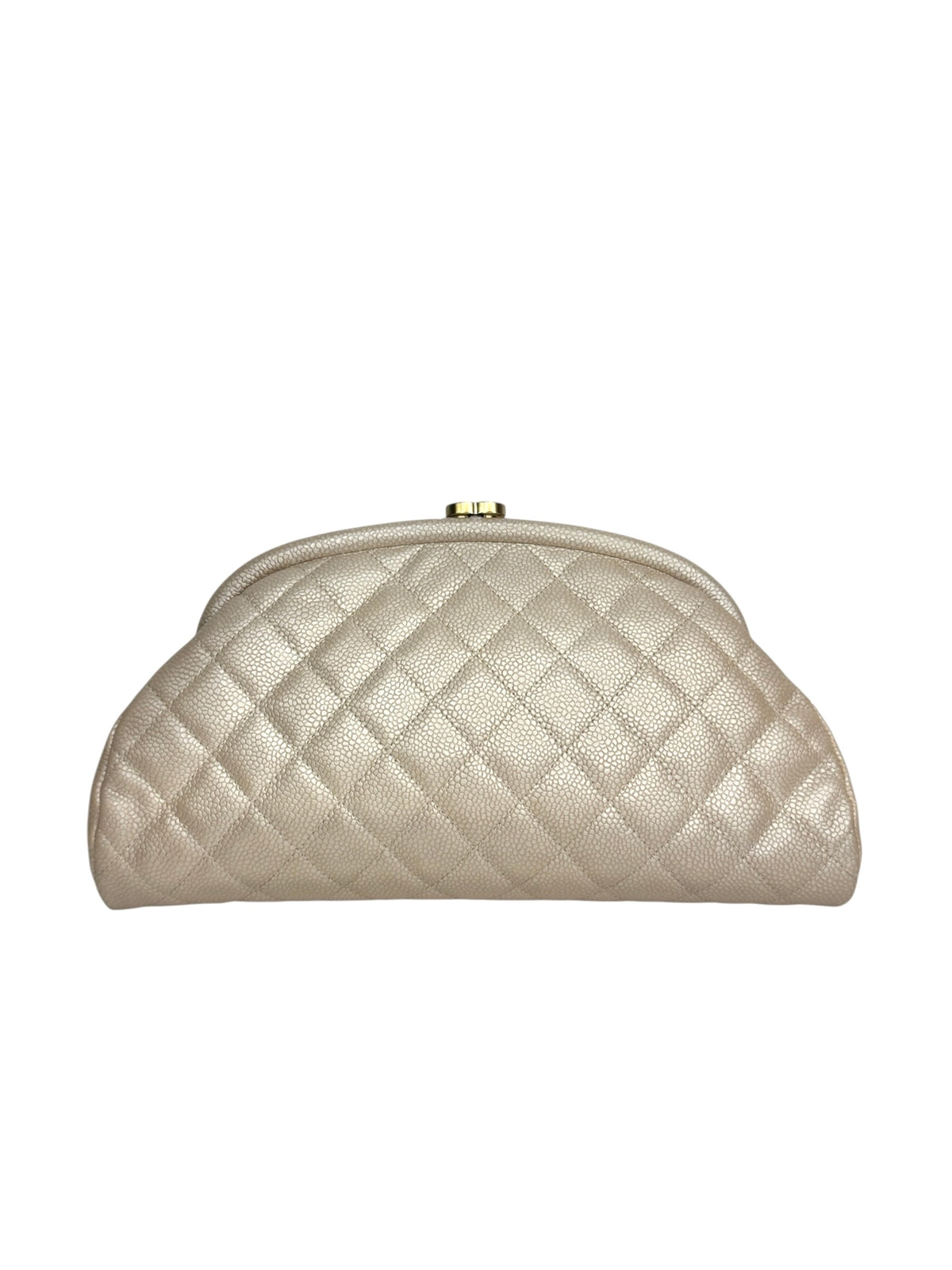 Chanel Champagne Gold Caviar Timeless Clutch T9165