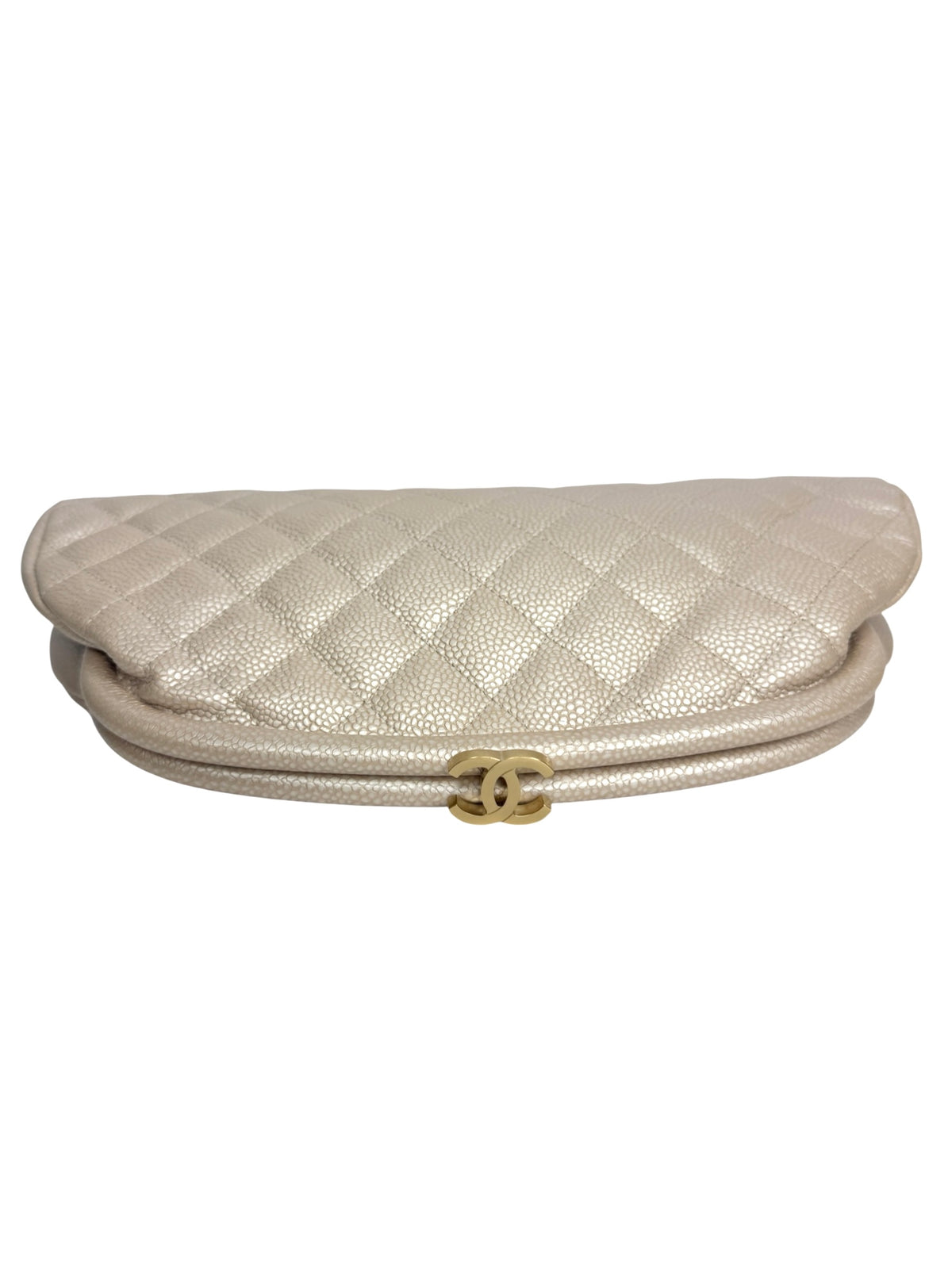 Chanel Champagne Gold Caviar Timeless Clutch T9165
