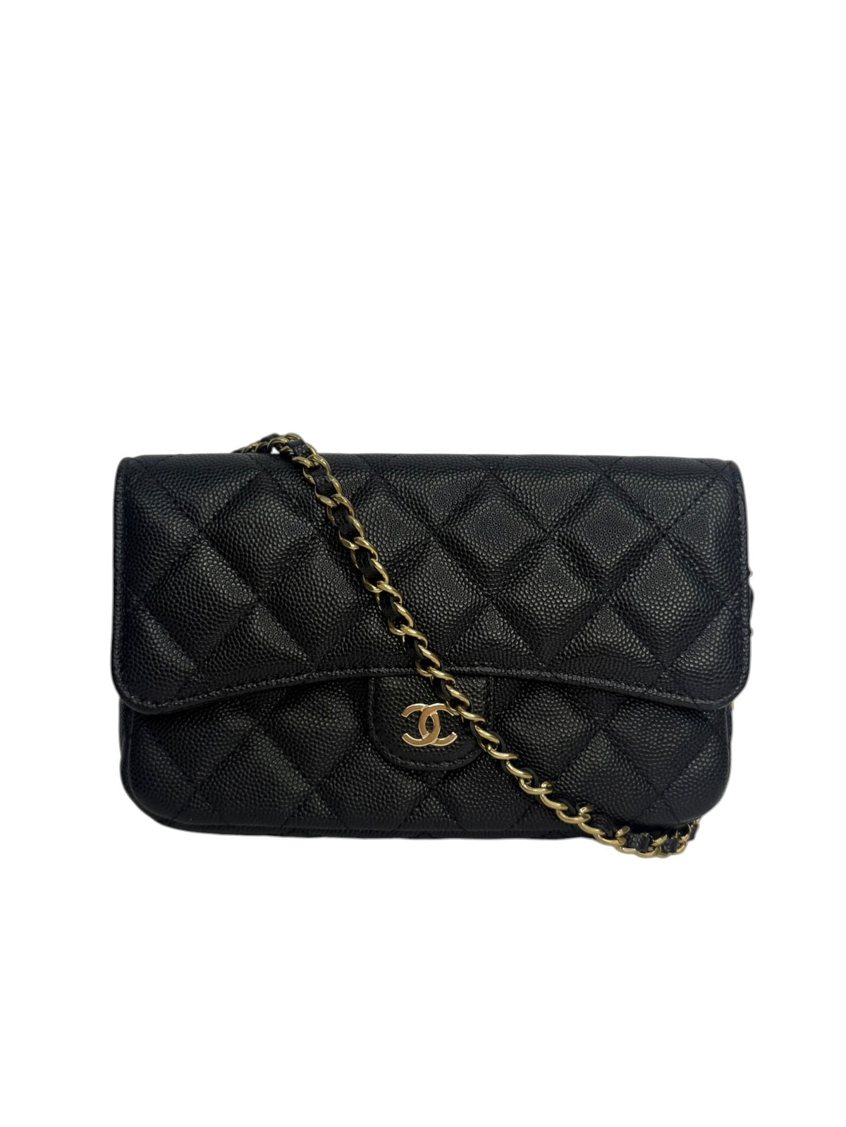 Chanel Black Caviar WOC GHW T9159