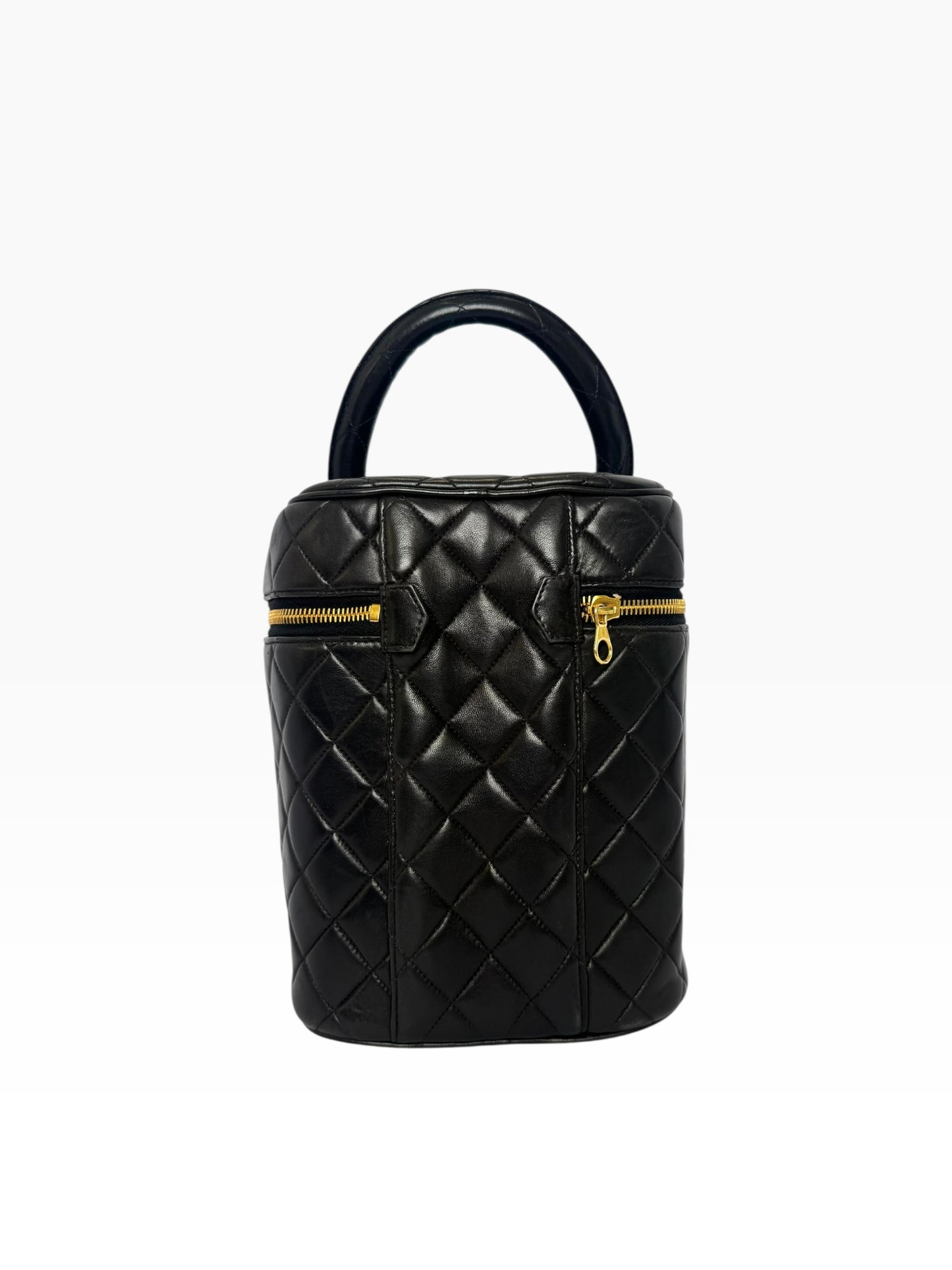 Chanel Top Handle Cosmetic Case Black High Top