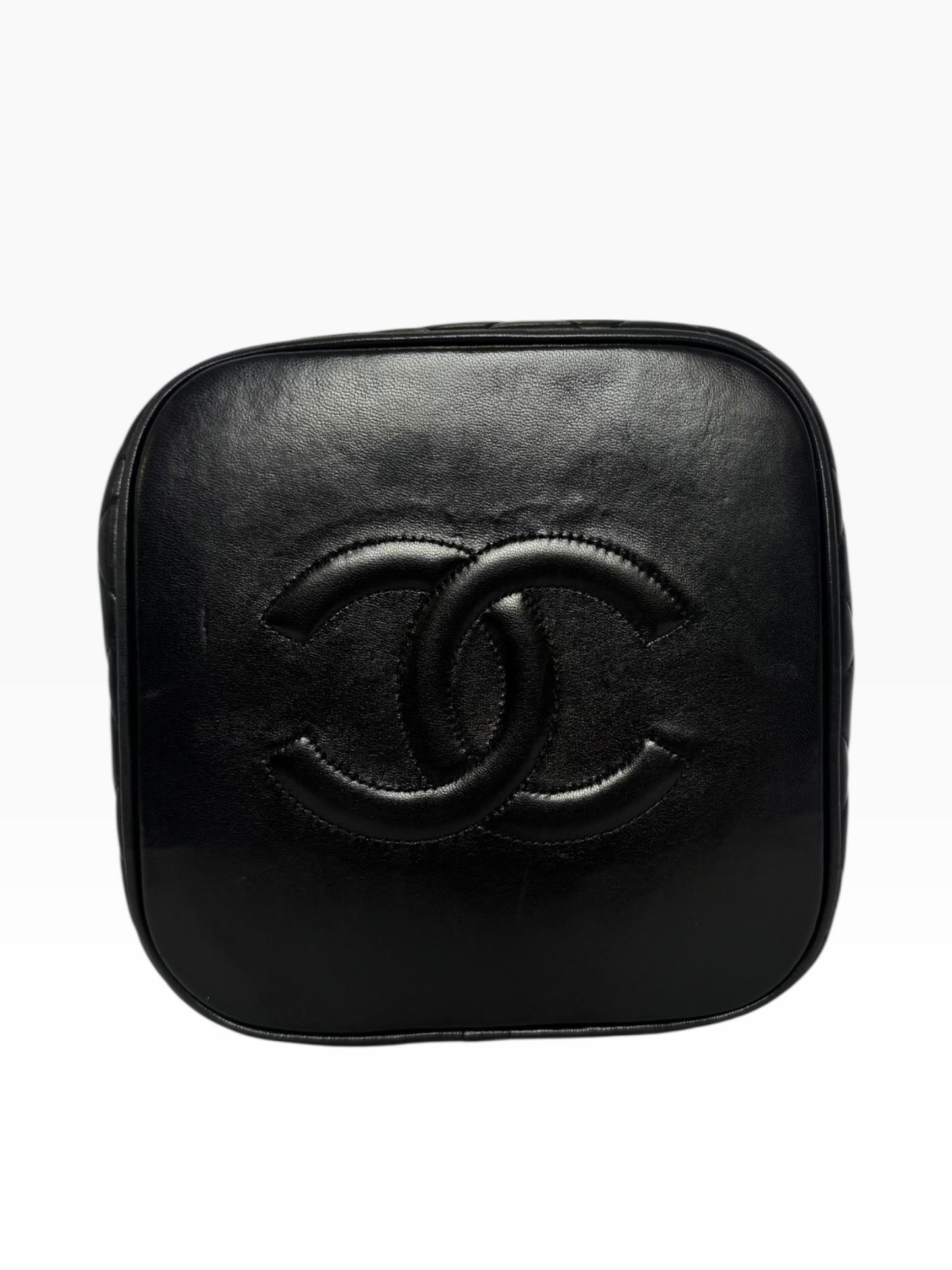 Chanel Top Handle Cosmetic Case Black High Top