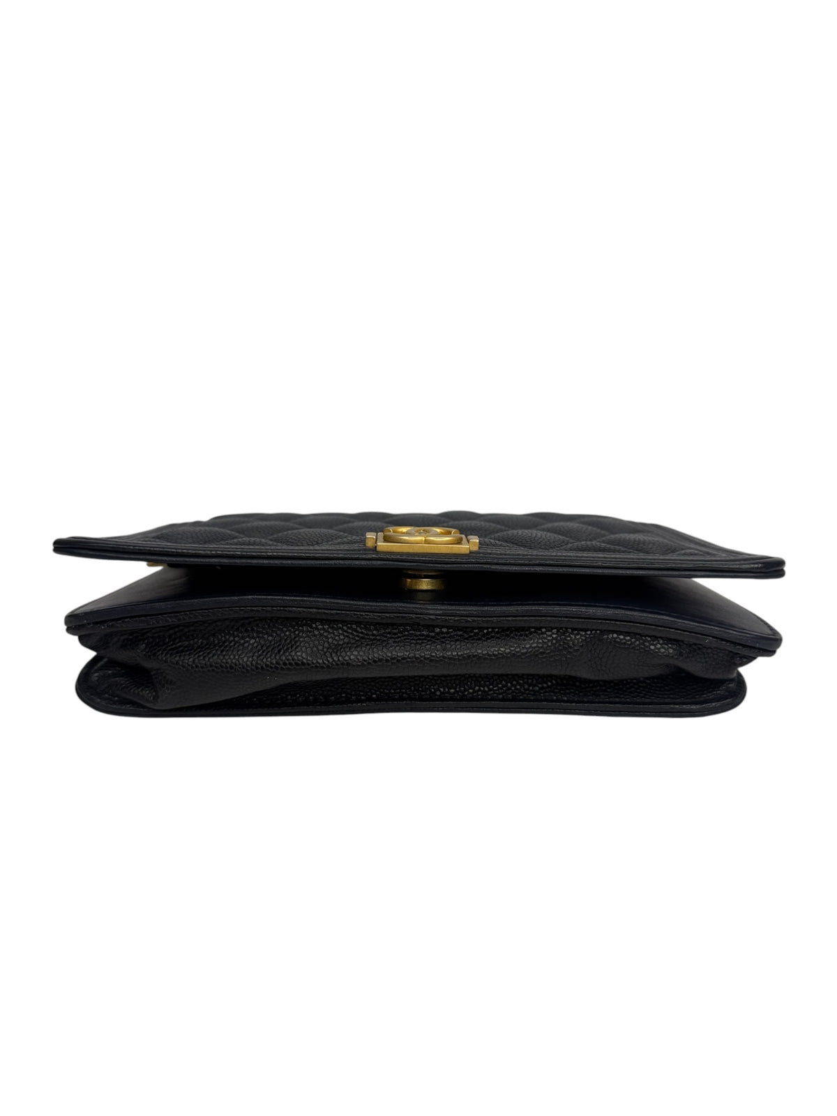 Chanel Navy Caviar WOC GHW T9166