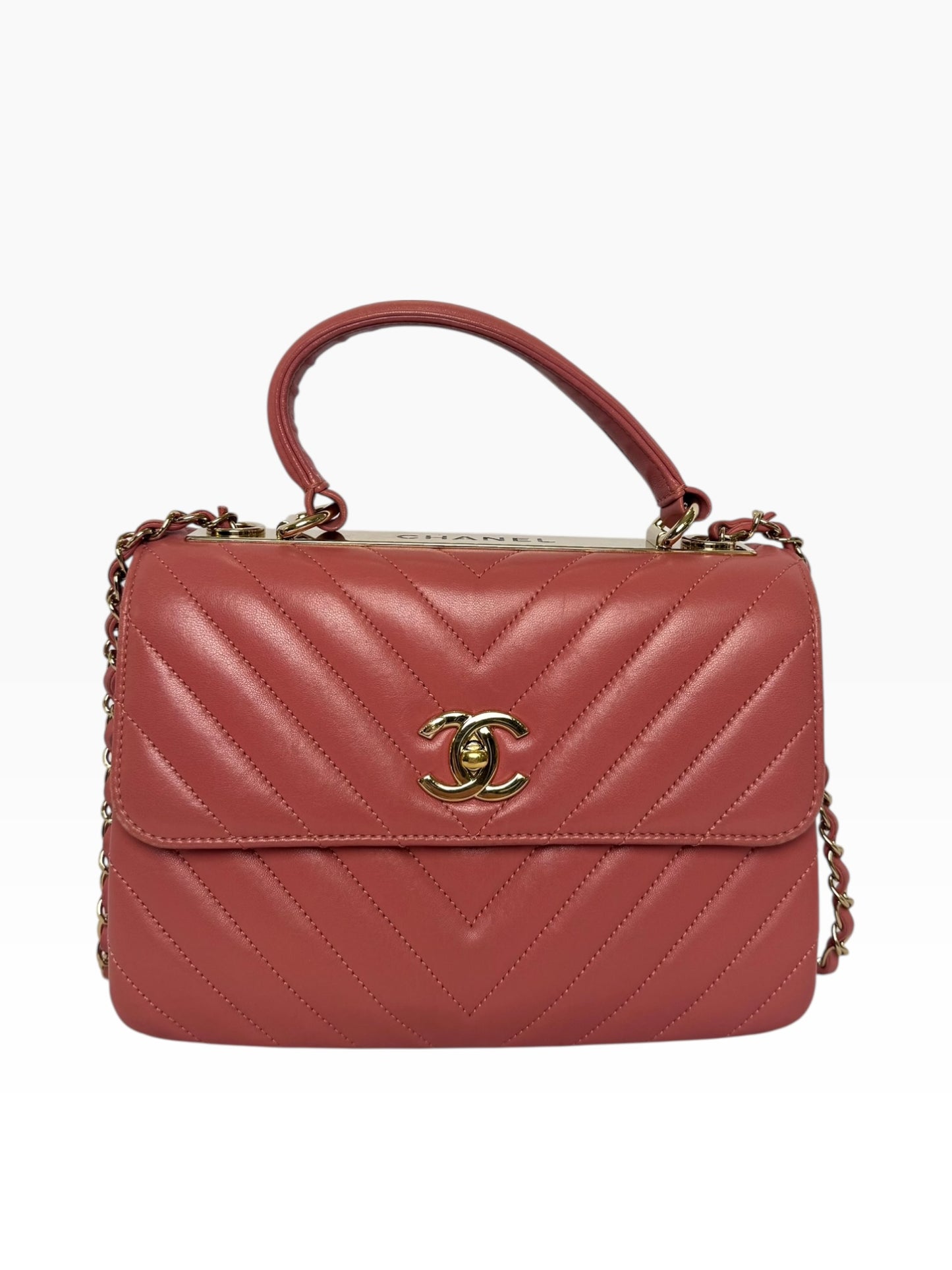 Chanel Trendy CC Chevron Small Pink
