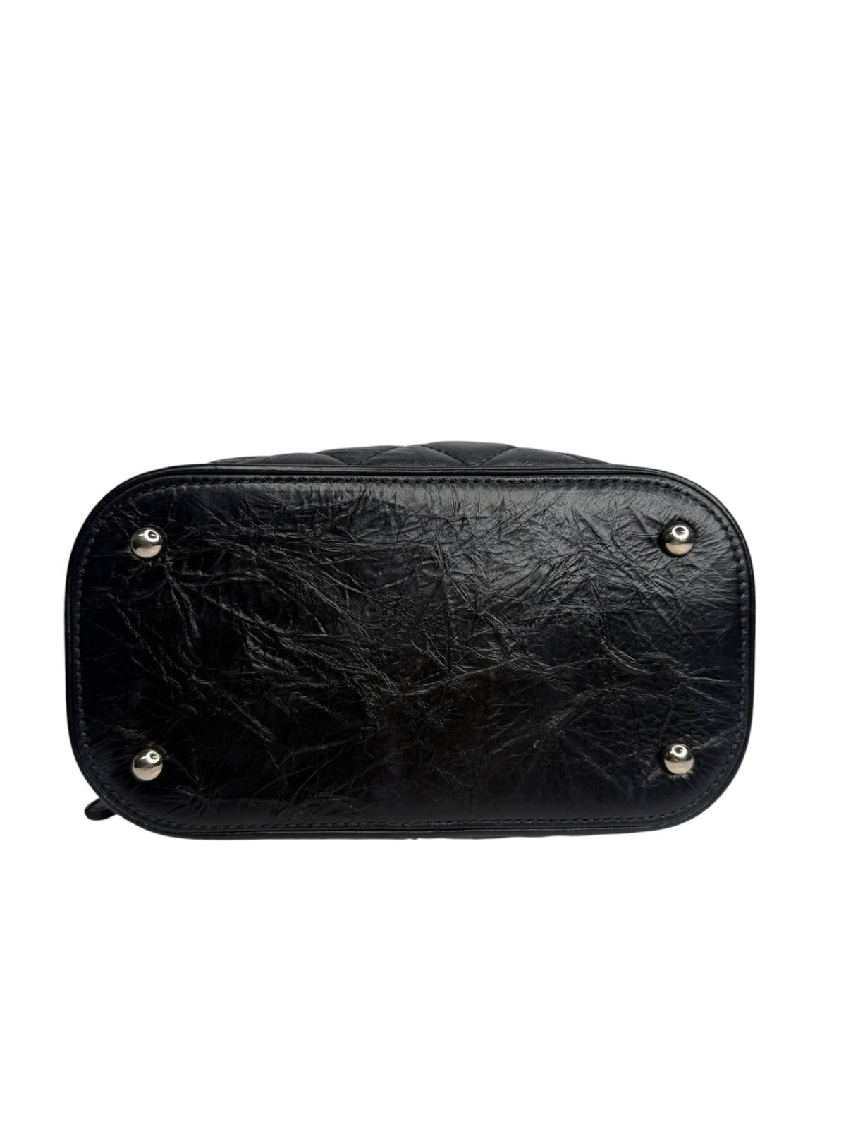 Chanel Black Crumpled Calfskin PVC Aquarium Shoulder T9167
